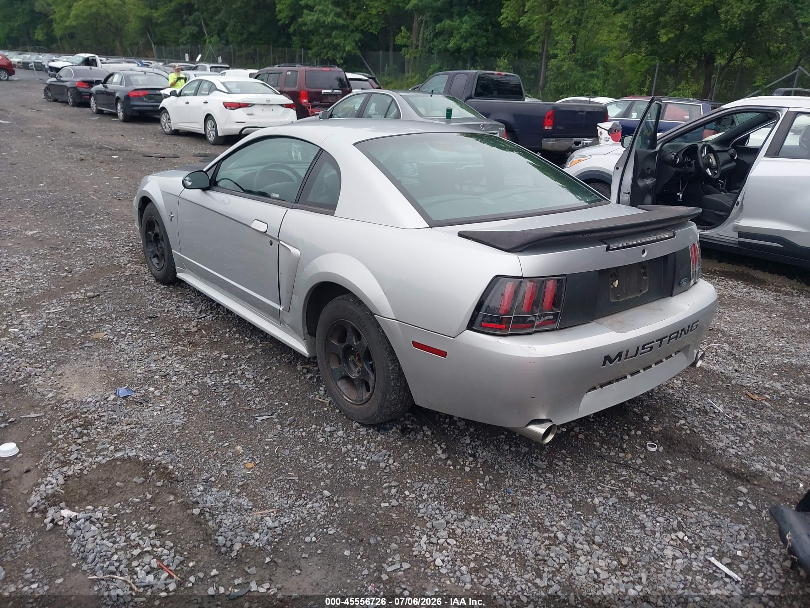 2001 Ford Mustang   Серый vin: 1FAFP40441F261541