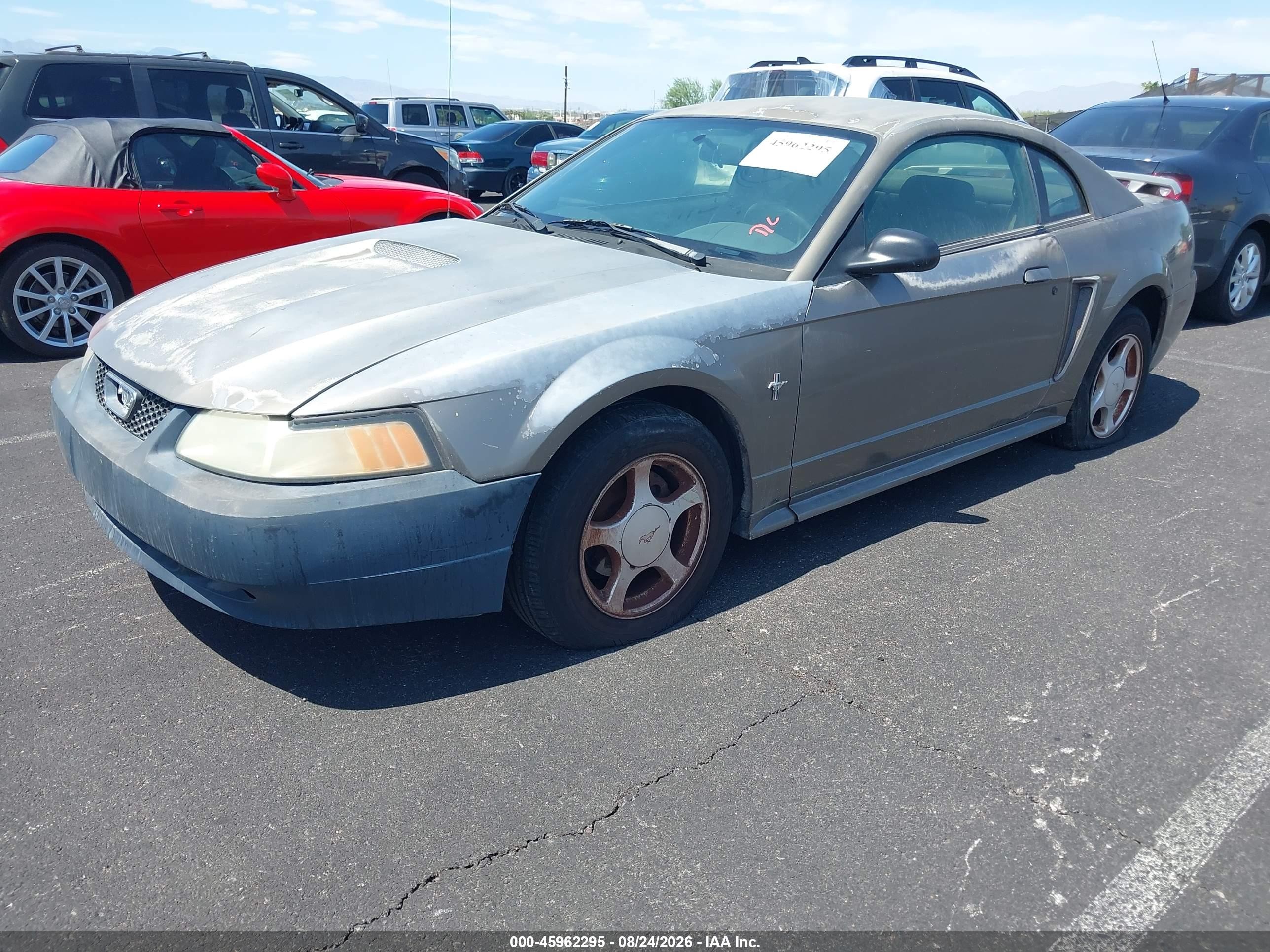 2002 Ford Mustang Gray vin: 1FAFP40442F150618