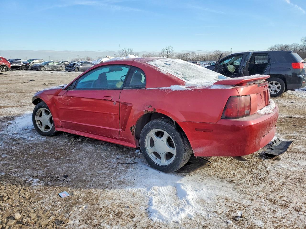 2002 Ford Mustang Red vin: 1FAFP40442F188933