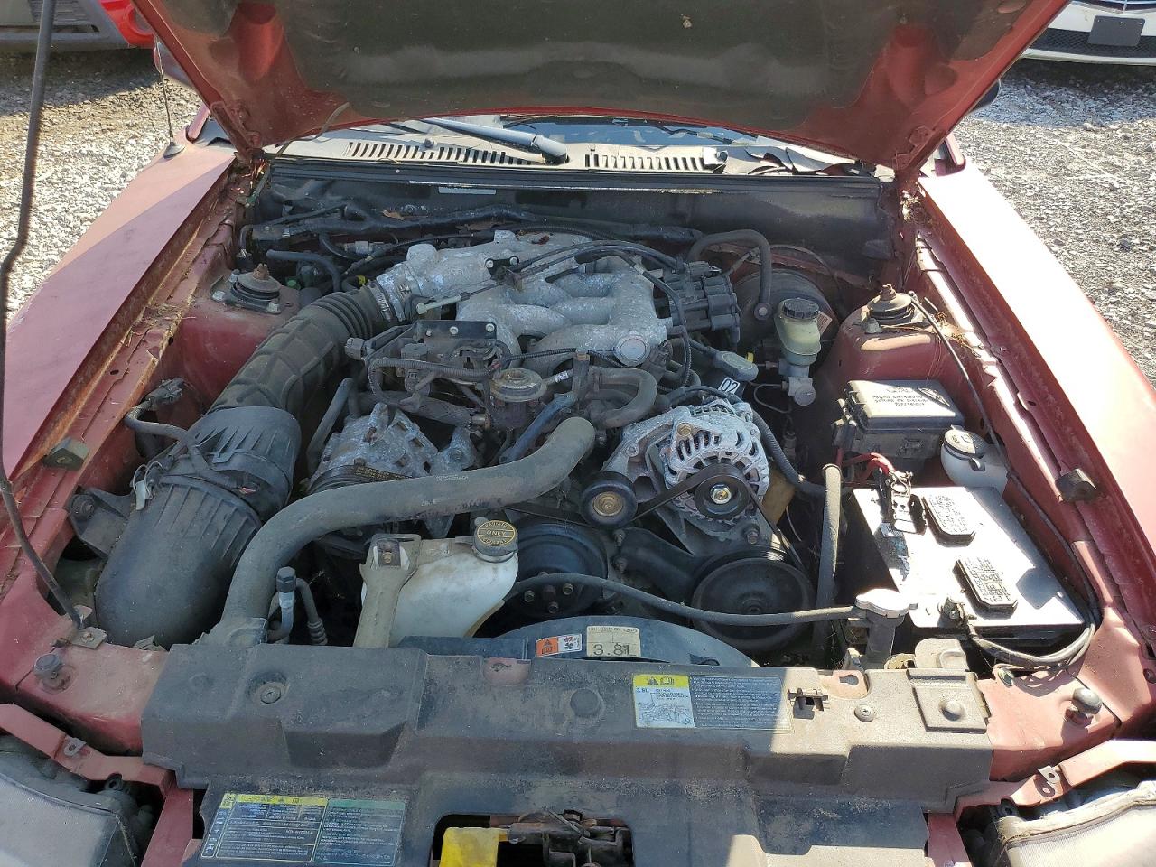 2003 Ford Mustang Red vin: 1FAFP40443F303922