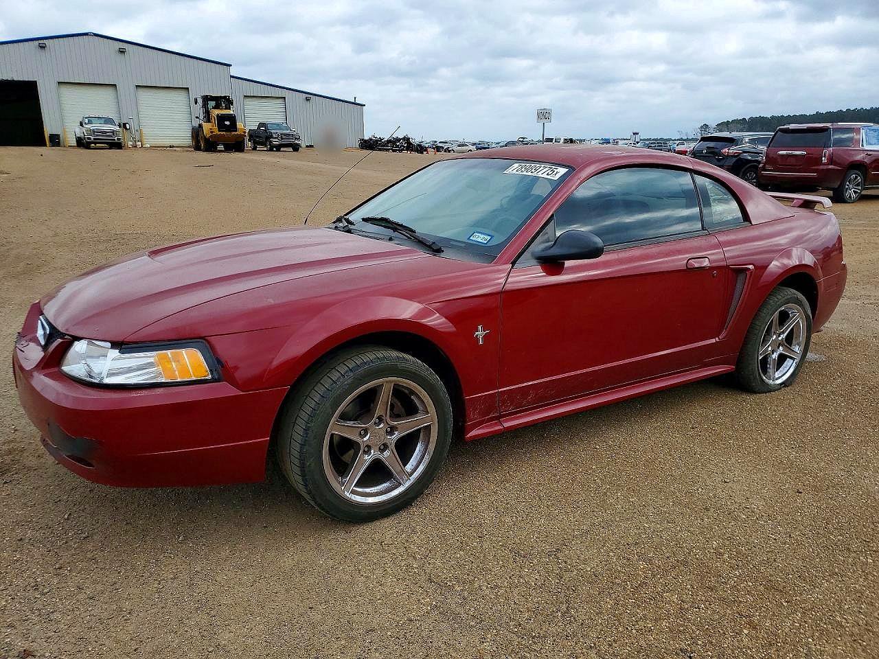 2003 Ford Mustang Maroon vin: 1FAFP40443F327699