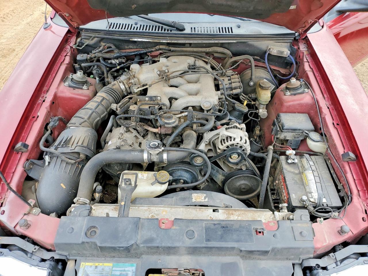 2003 Ford Mustang Maroon vin: 1FAFP40443F327699