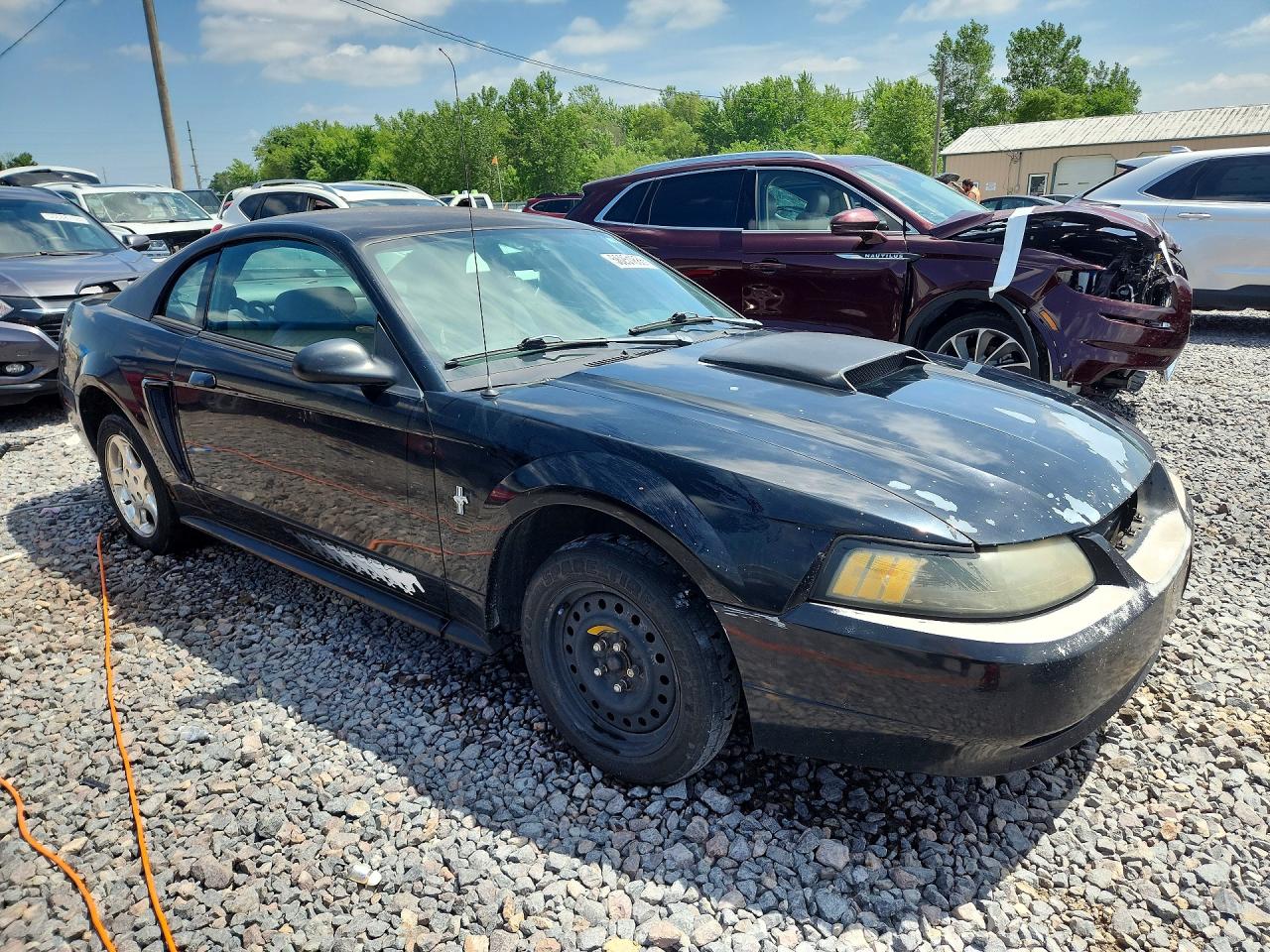 2003 Ford Mustang Black vin: 1FAFP40443F357124