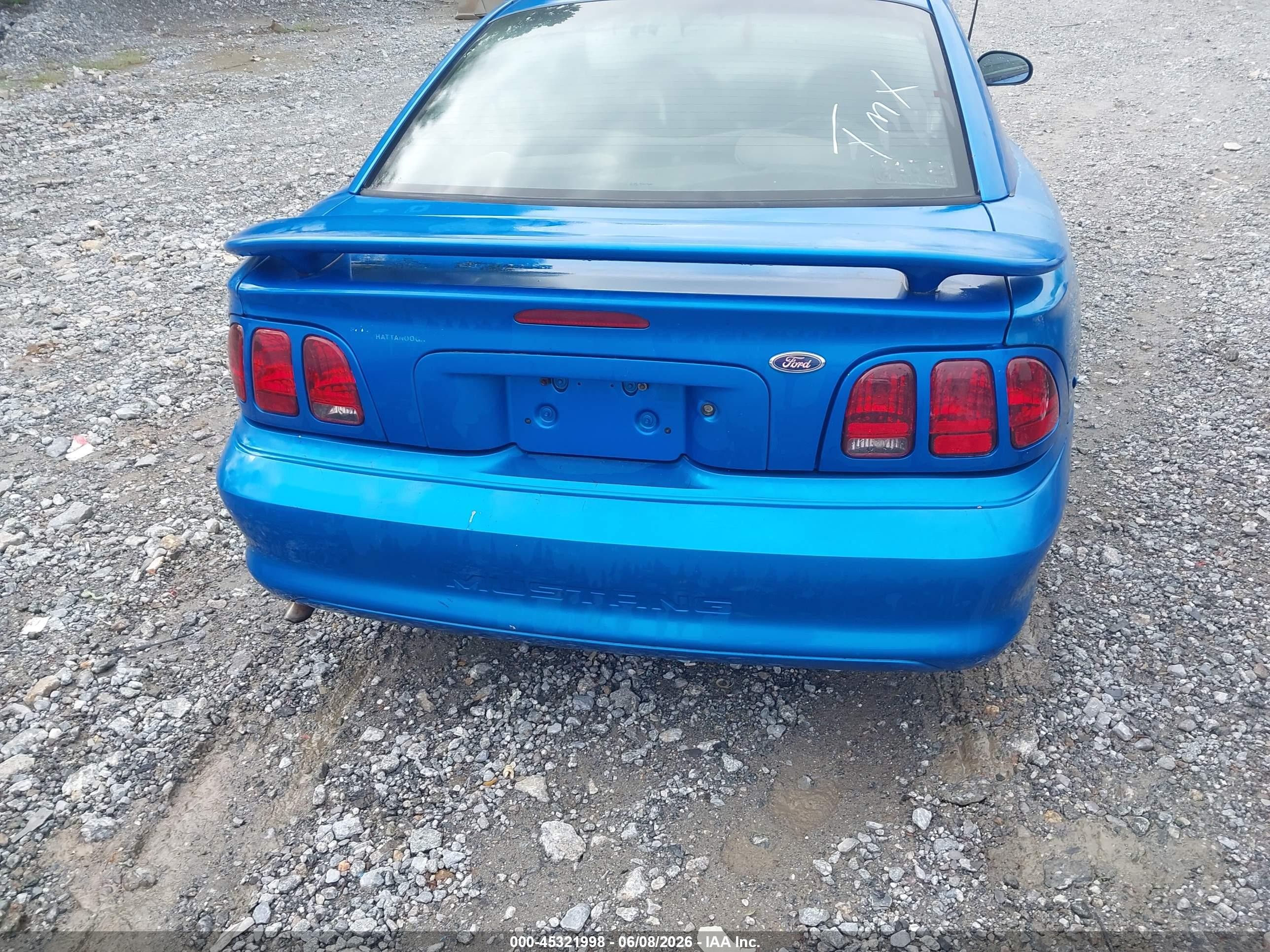 1998 Ford Mustang   Blue vin: 1FAFP4044WF121397