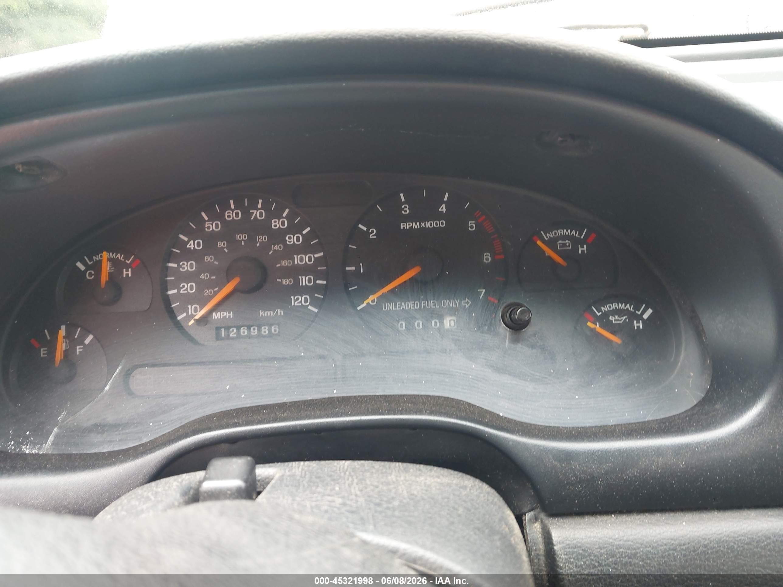 1998 Ford Mustang   Blue vin: 1FAFP4044WF121397