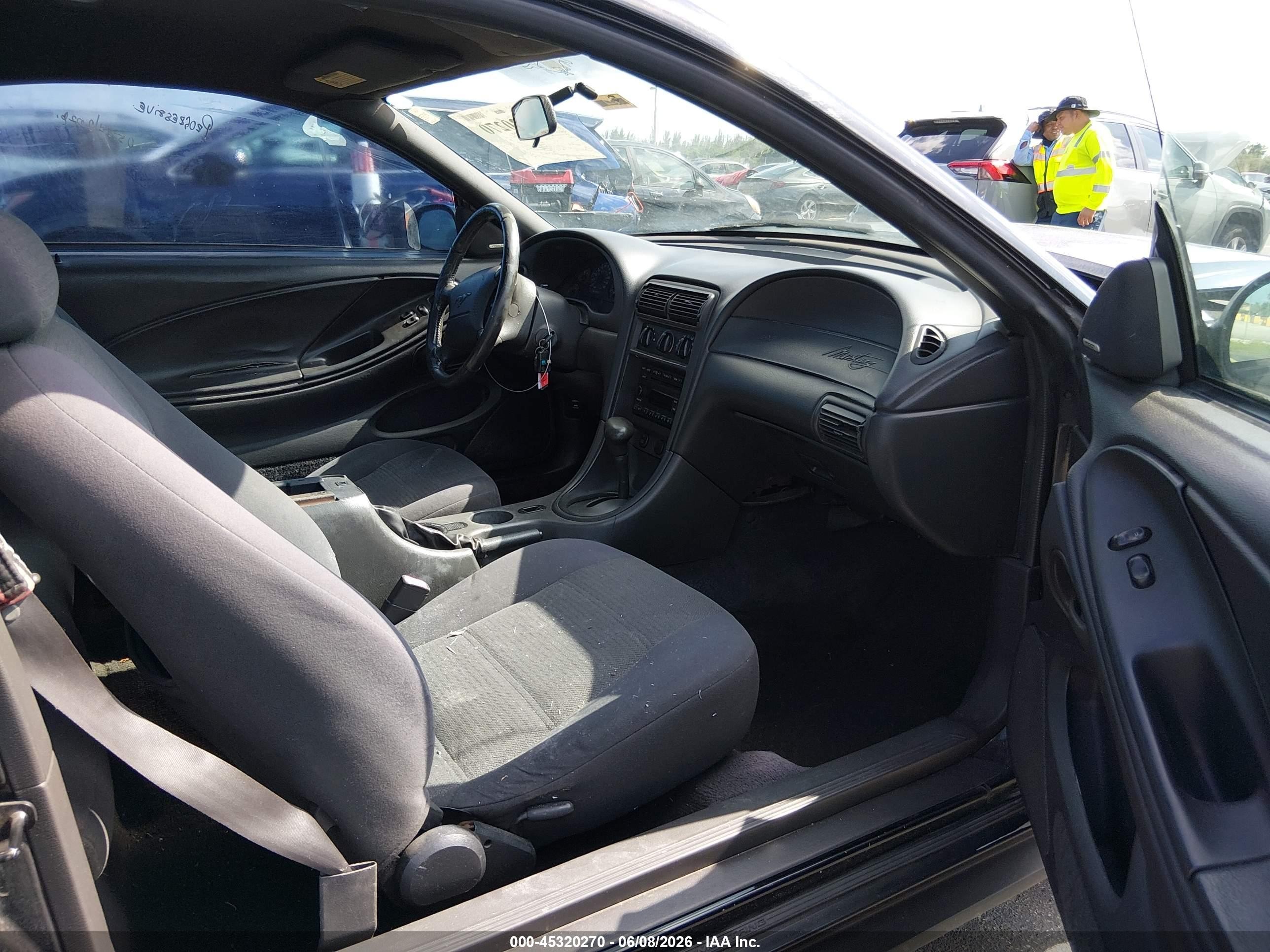 2002 Ford Mustang Deluxe Black vin: 1FAFP40452F111570