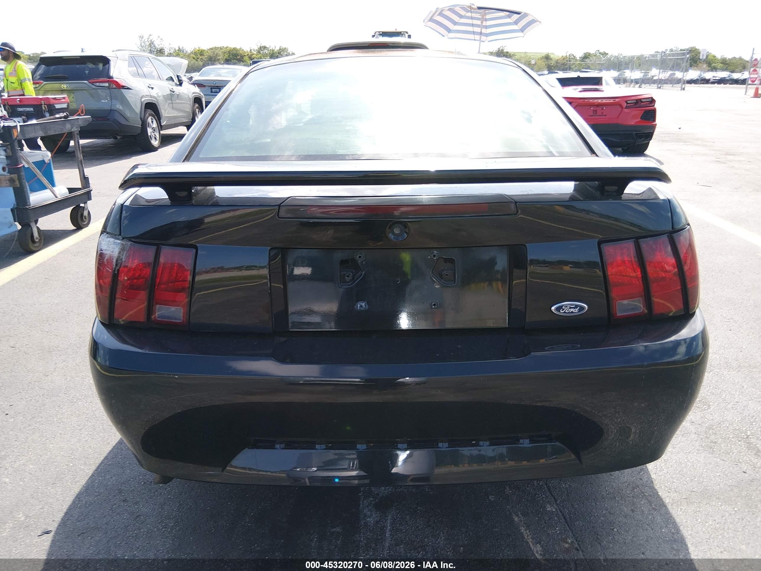 2002 Ford Mustang Deluxe Black vin: 1FAFP40452F111570