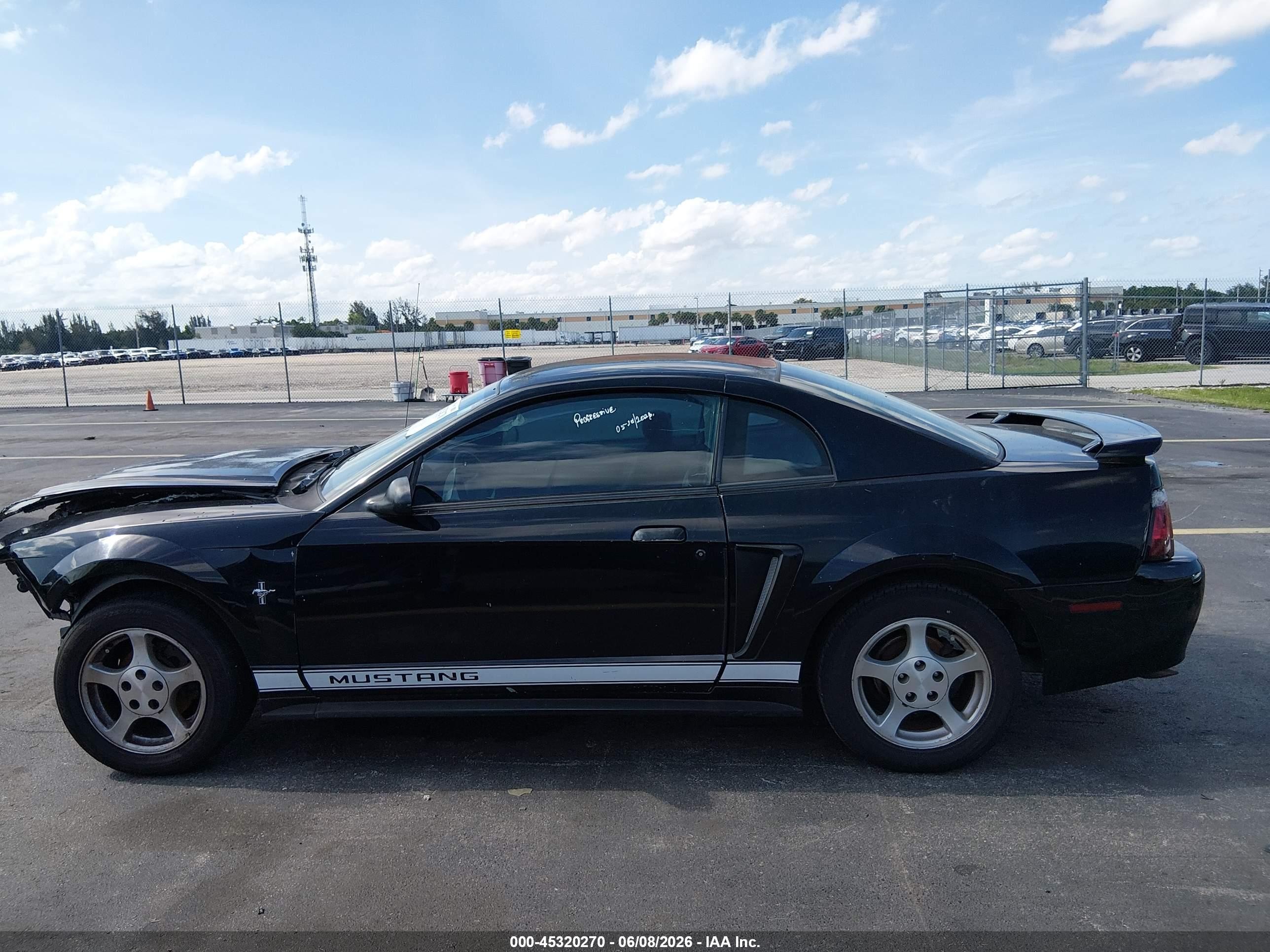 2002 Ford Mustang Deluxe Black vin: 1FAFP40452F111570