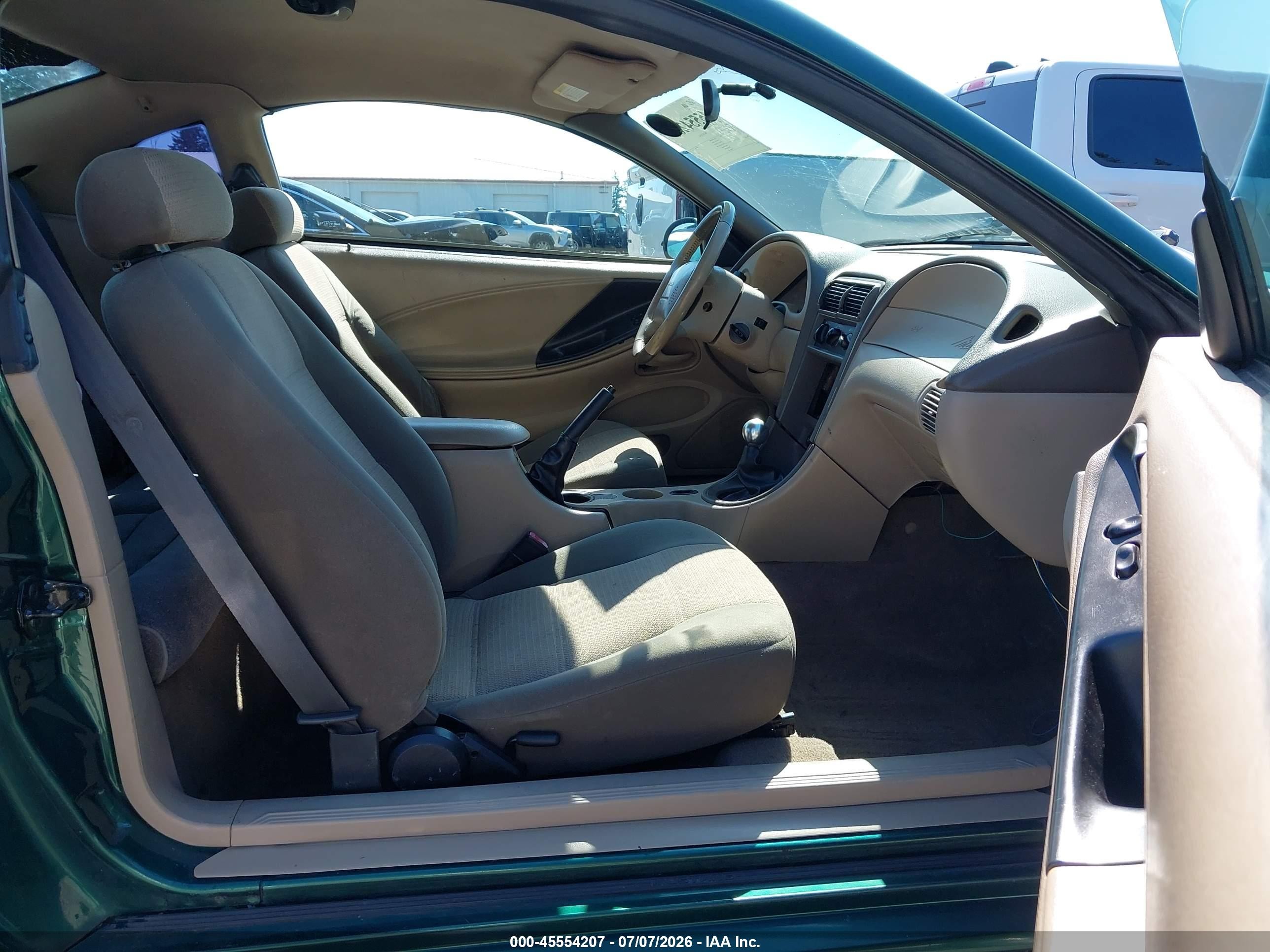 2002 Ford Mustang Deluxe/premium/standard Green vin: 1FAFP40452F140776