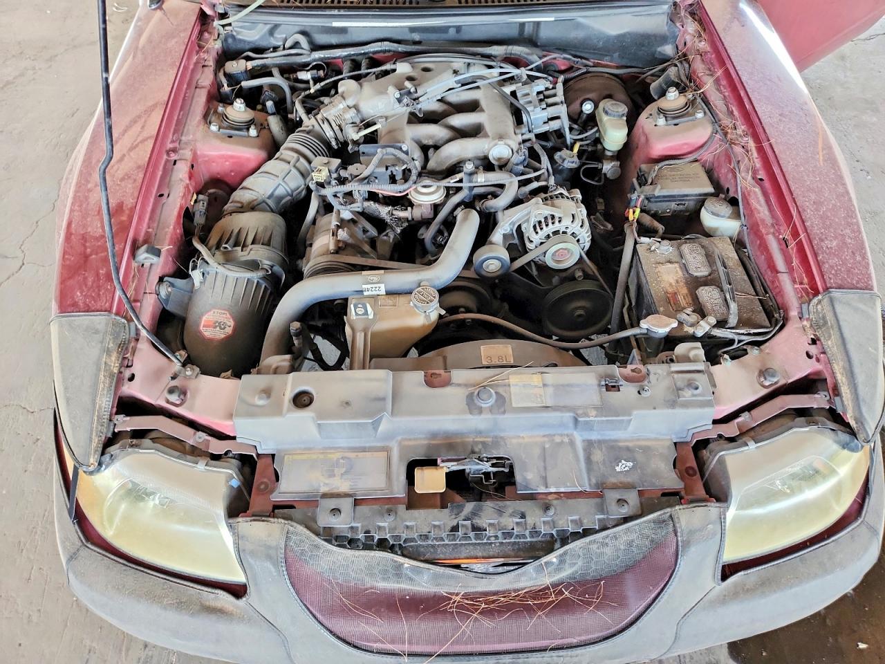 2001 Ford Mustang Maroon vin: 1FAFP40461F119966
