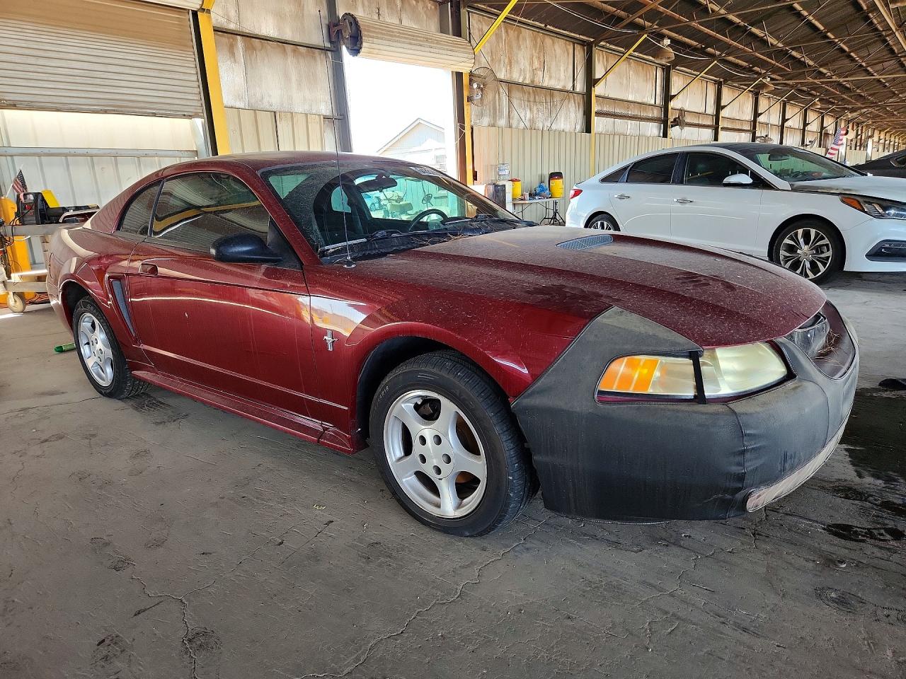 2001 Ford Mustang Maroon vin: 1FAFP40461F119966