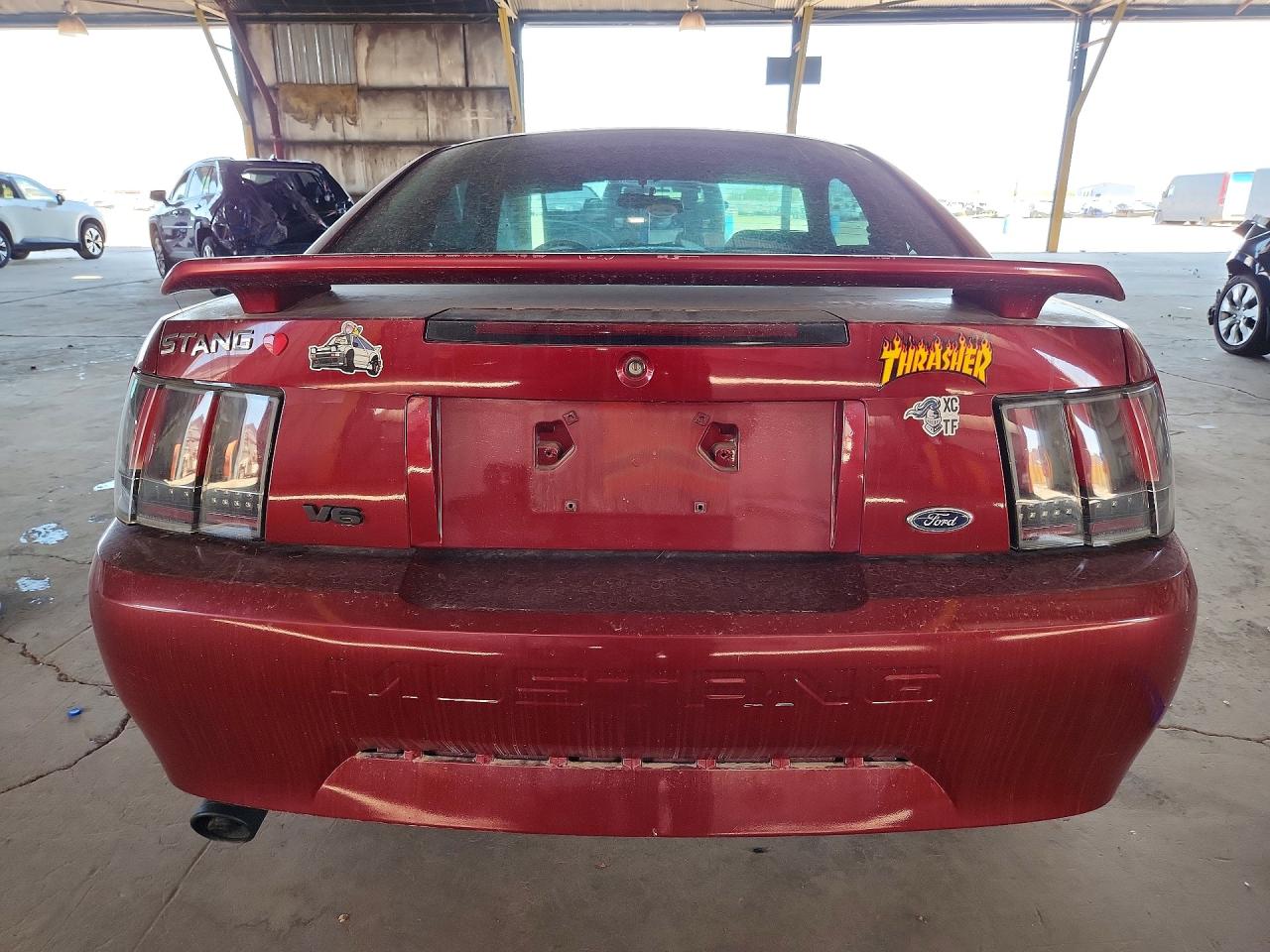 2001 Ford Mustang Maroon vin: 1FAFP40461F119966