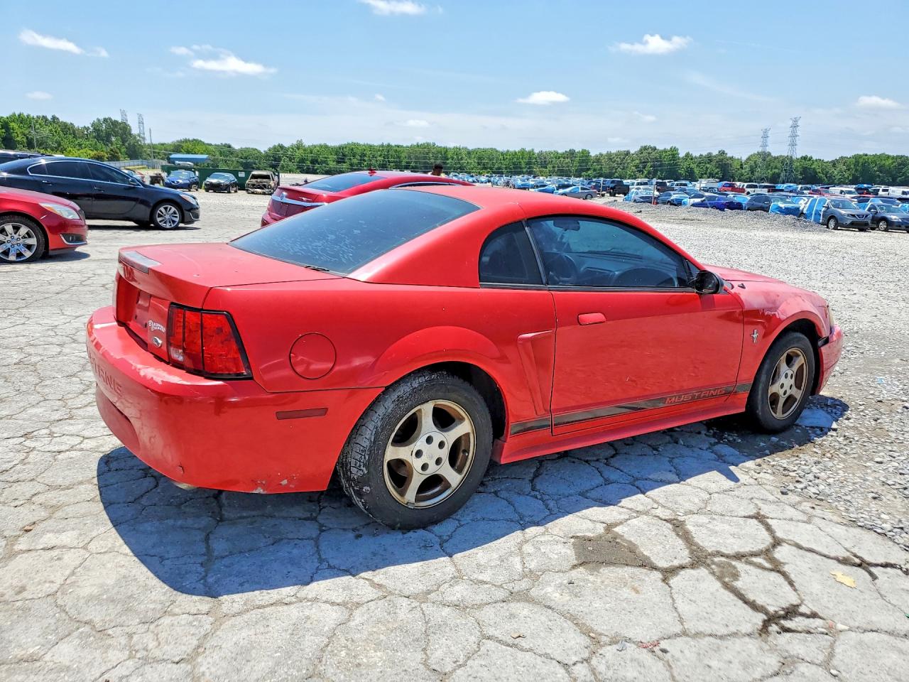 2002 Ford Mustang Red vin: 1FAFP40462F240871
