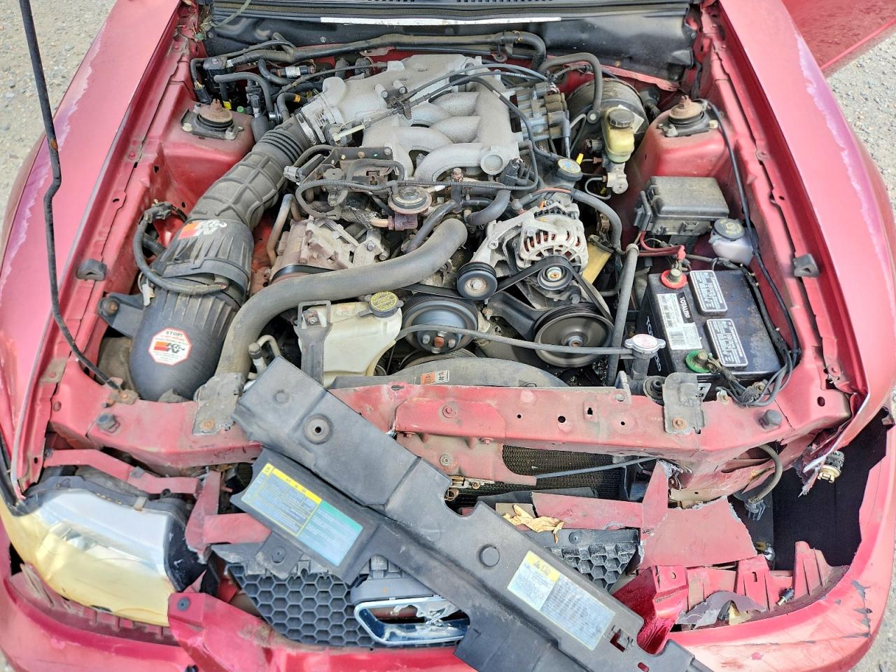 2004 Ford Mustang Red vin: 1FAFP40464F106462