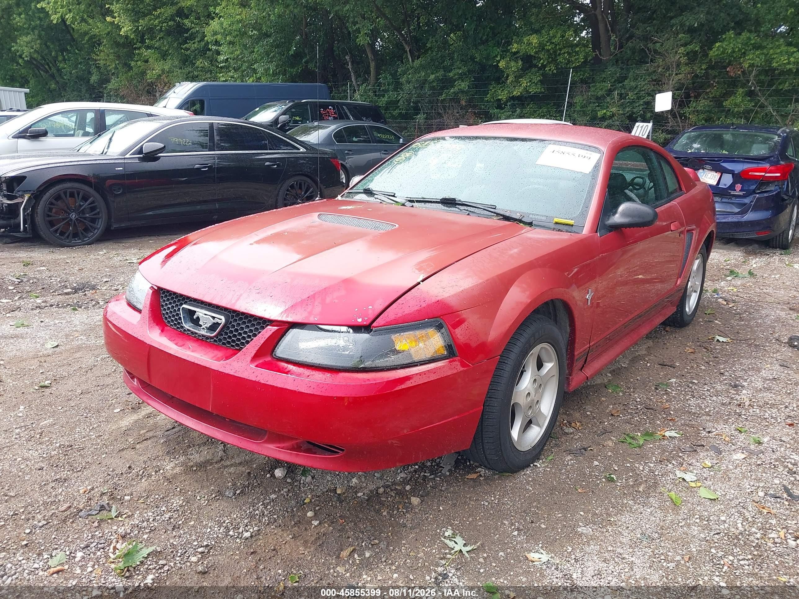 2000 Ford Mustang Red vin: 1FAFP4046YF262345