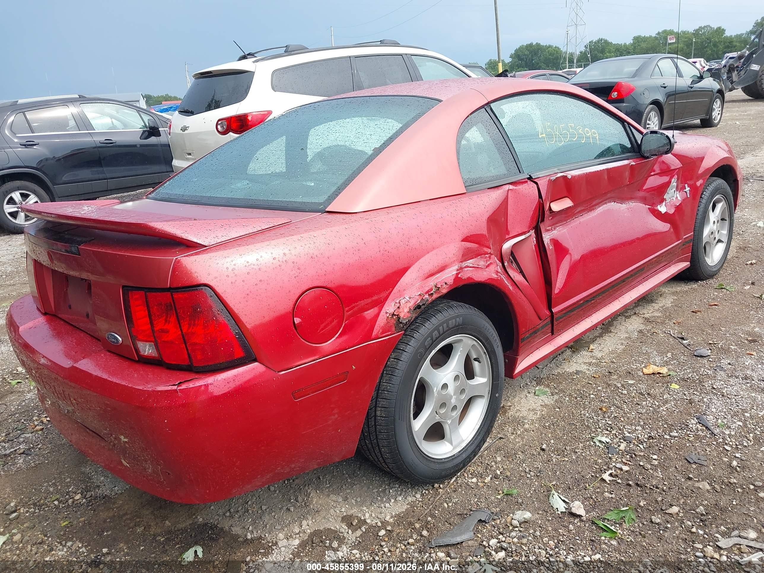 2000 Ford Mustang Red vin: 1FAFP4046YF262345
