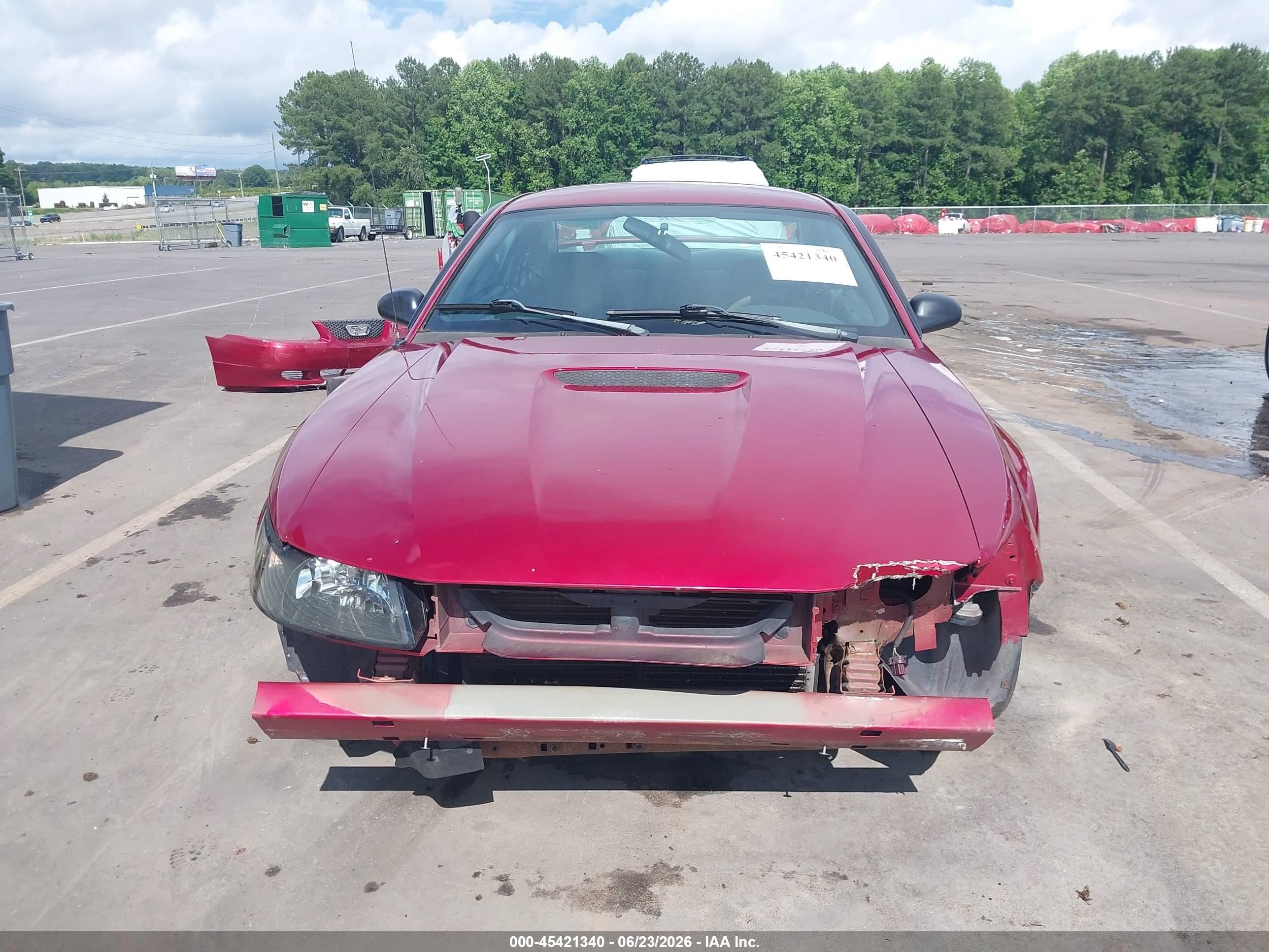2002 Ford Mustang Deluxe/premium Red vin: 1FAFP40472F167865