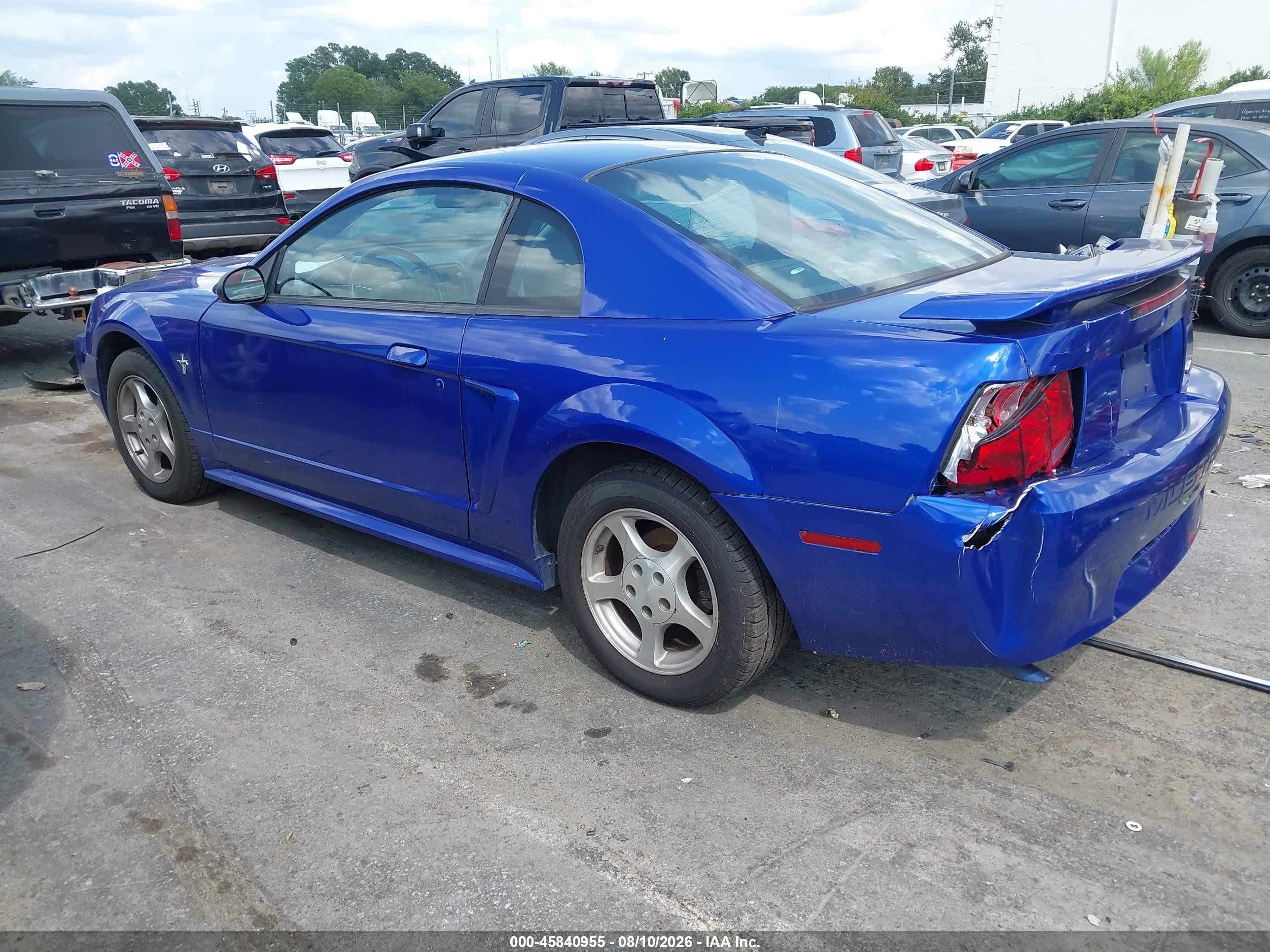 2003 Ford Mustang   Blue vin: 1FAFP40473F303333
