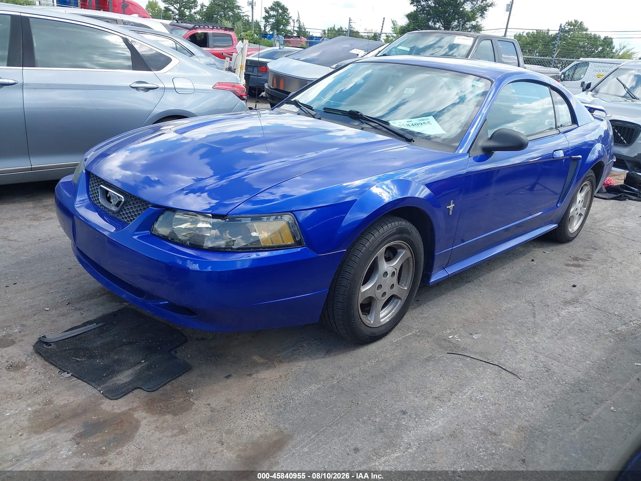 2003 Ford Mustang   Blue vin: 1FAFP40473F303333