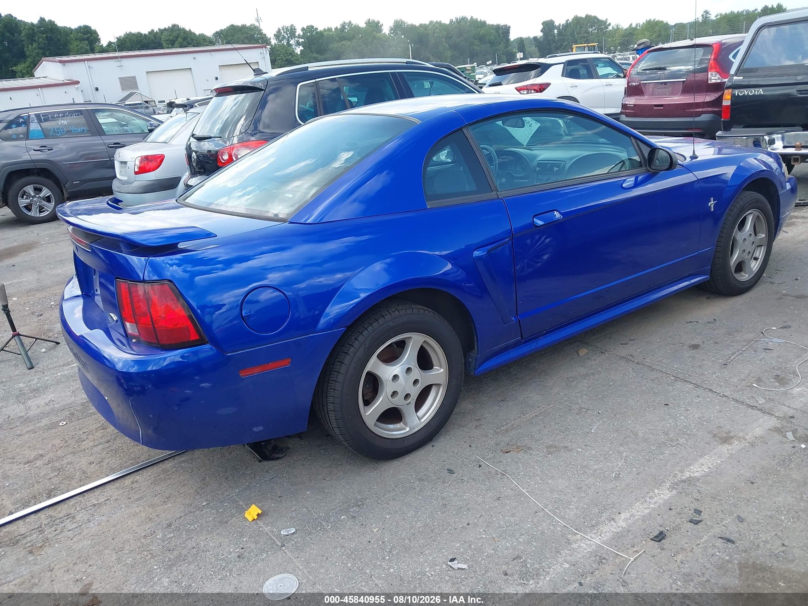 2003 Ford Mustang   Blue vin: 1FAFP40473F303333