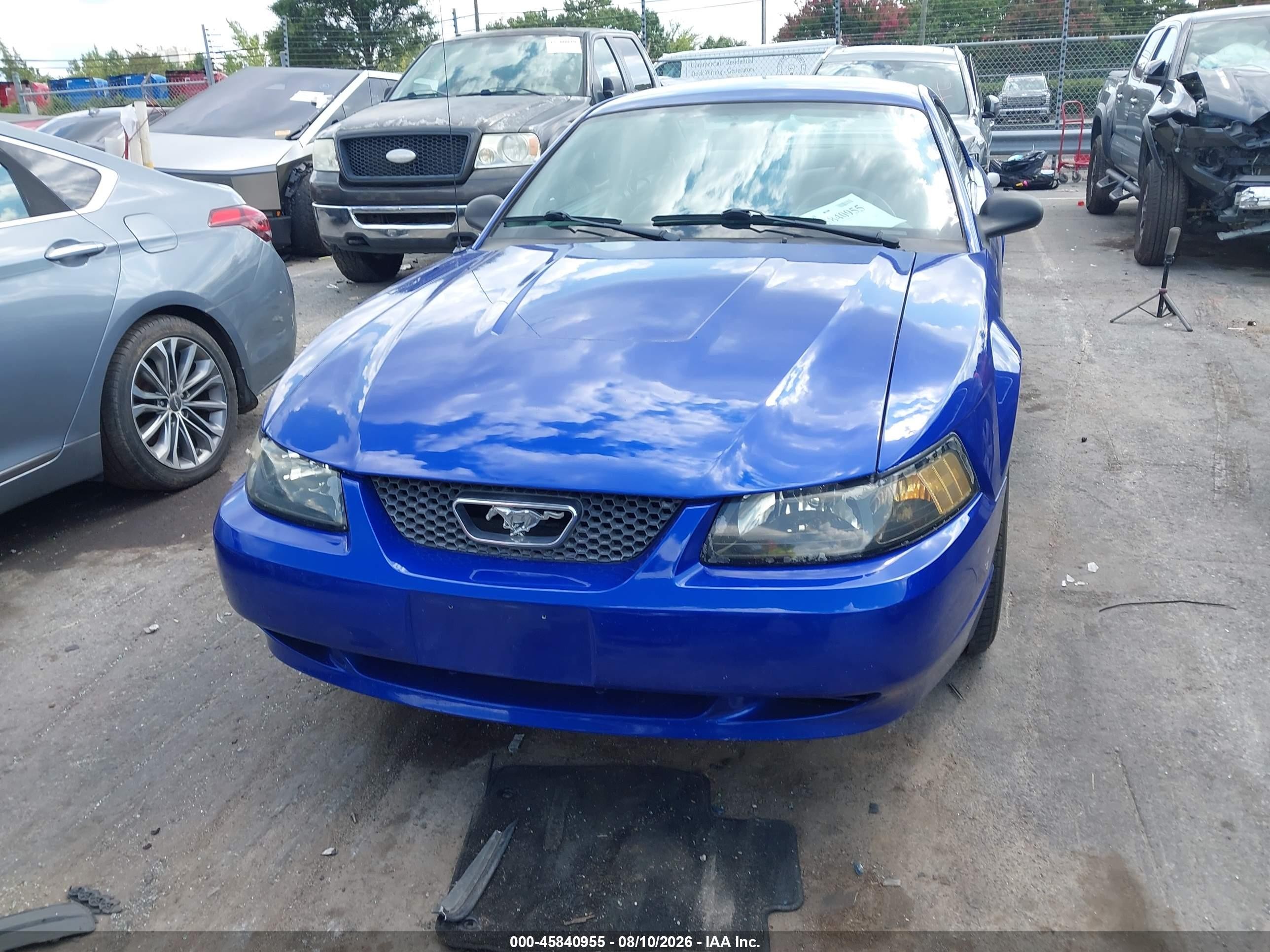 2003 Ford Mustang   Blue vin: 1FAFP40473F303333