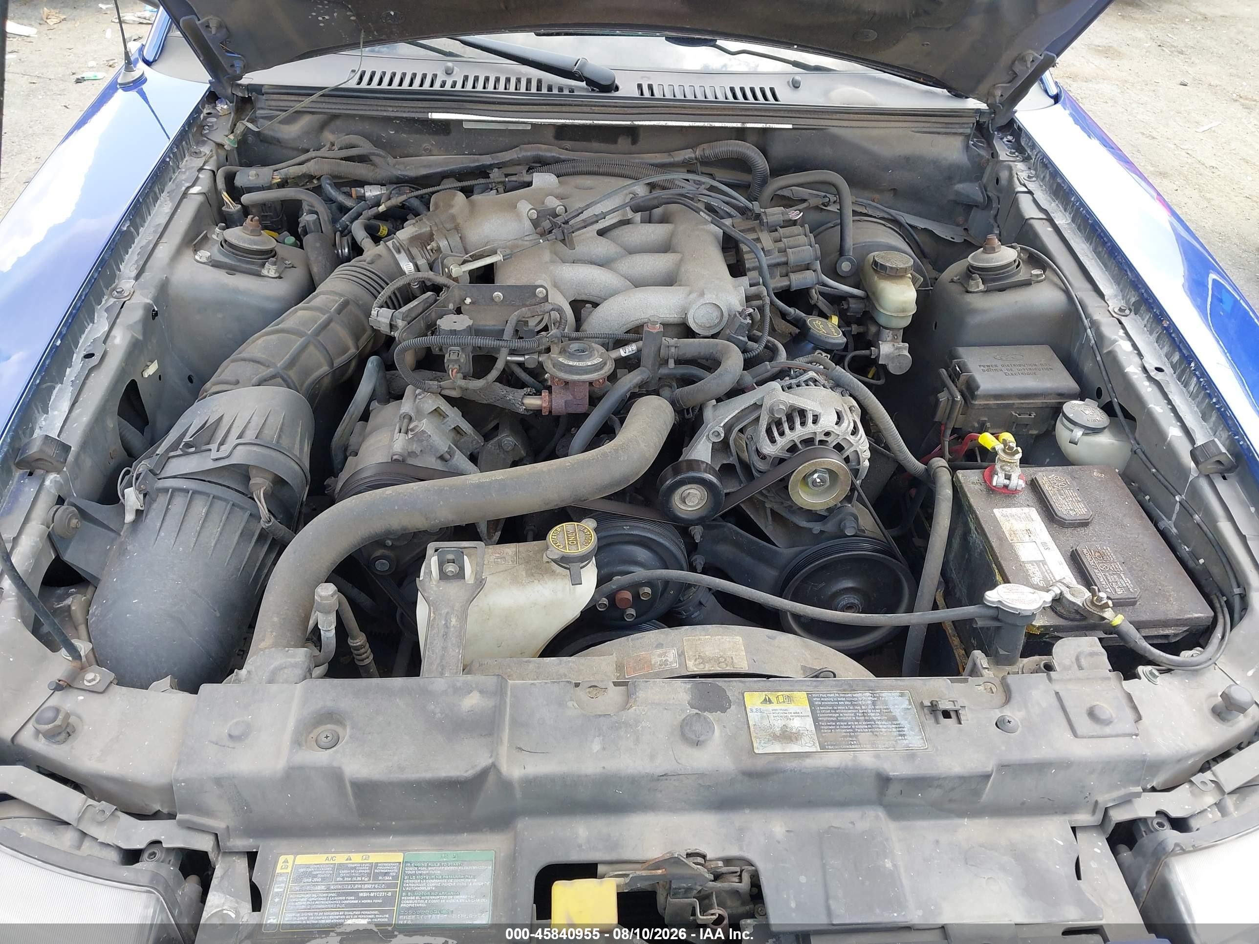 2003 Ford Mustang   Blue vin: 1FAFP40473F303333