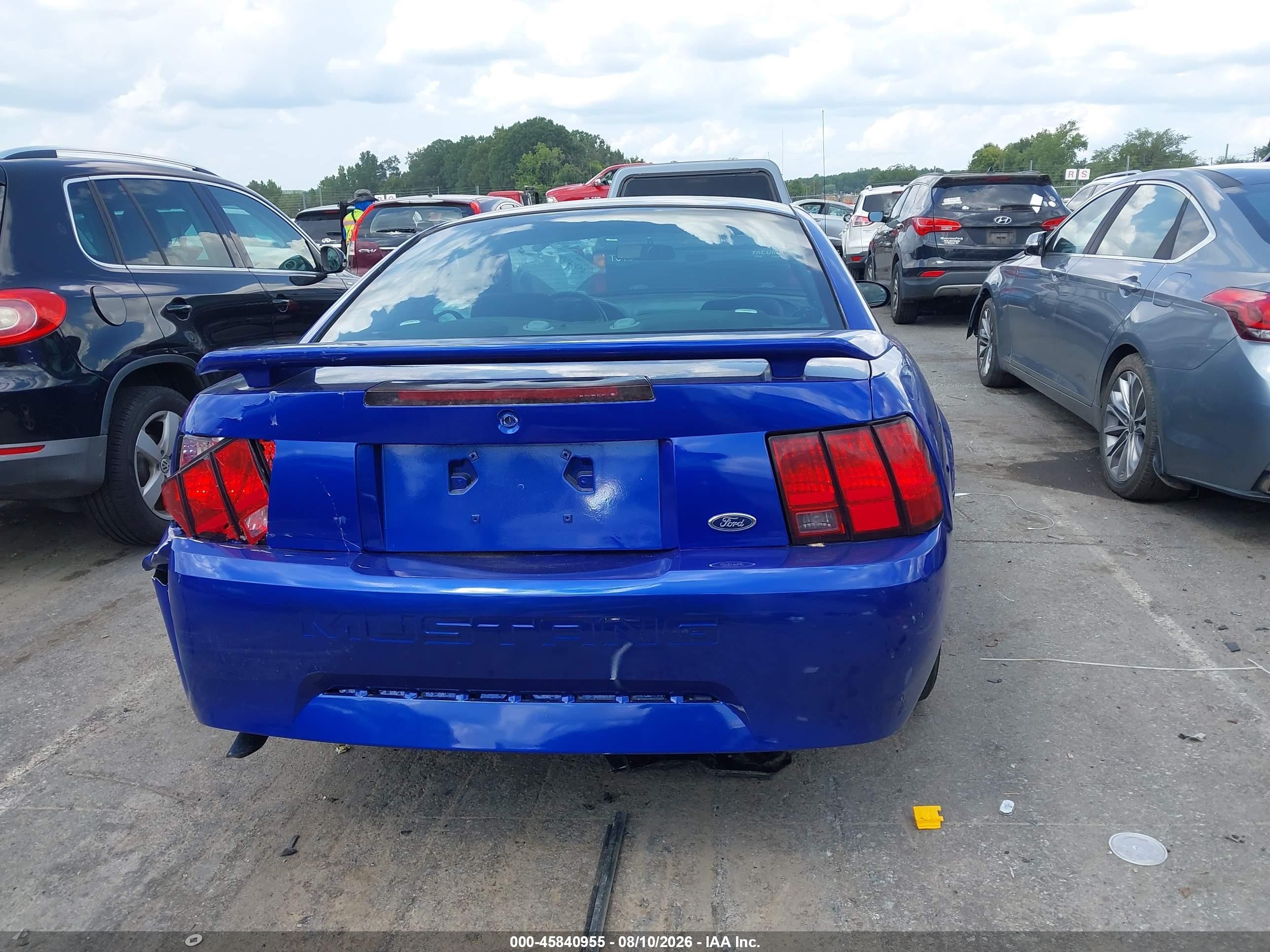 2003 Ford Mustang   Blue vin: 1FAFP40473F303333