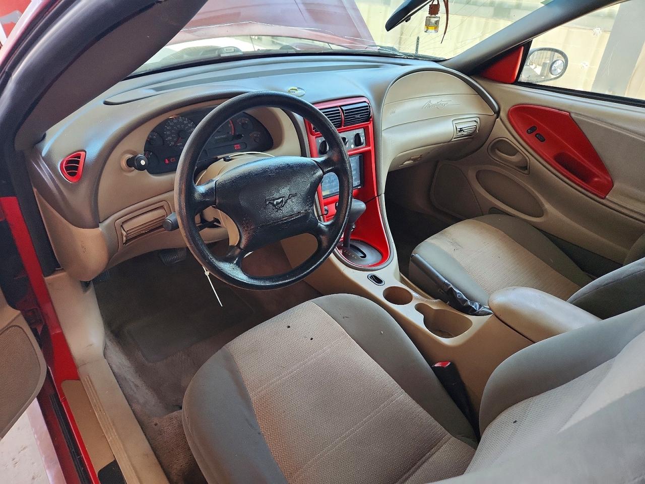 2003 Ford Mustang Red vin: 1FAFP40473F353617