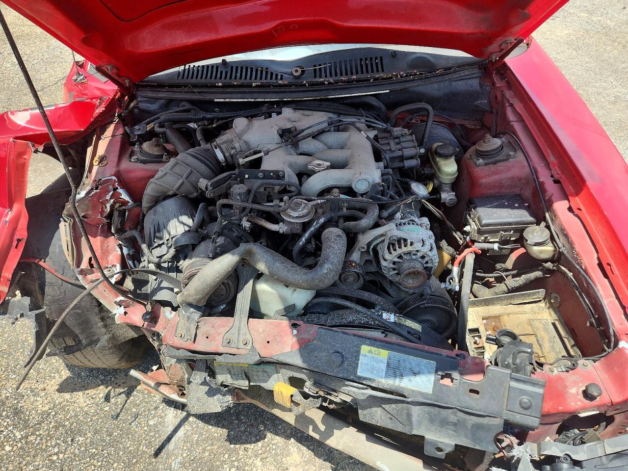 2003 Ford Mustang Red vin: 1FAFP40473F411550