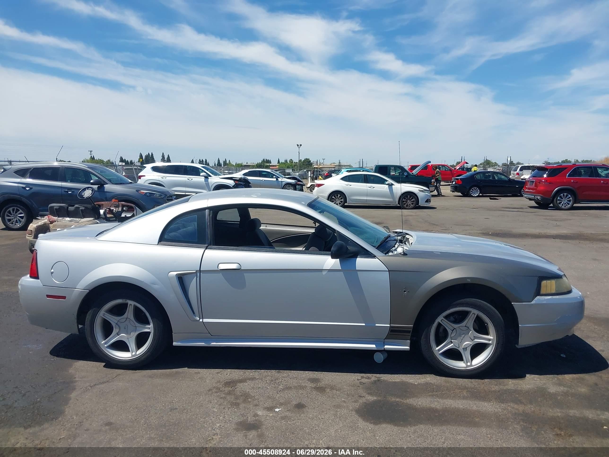 2002 Ford Mustang Deluxe/premium/standard Silver vin: 1FAFP40482F150511