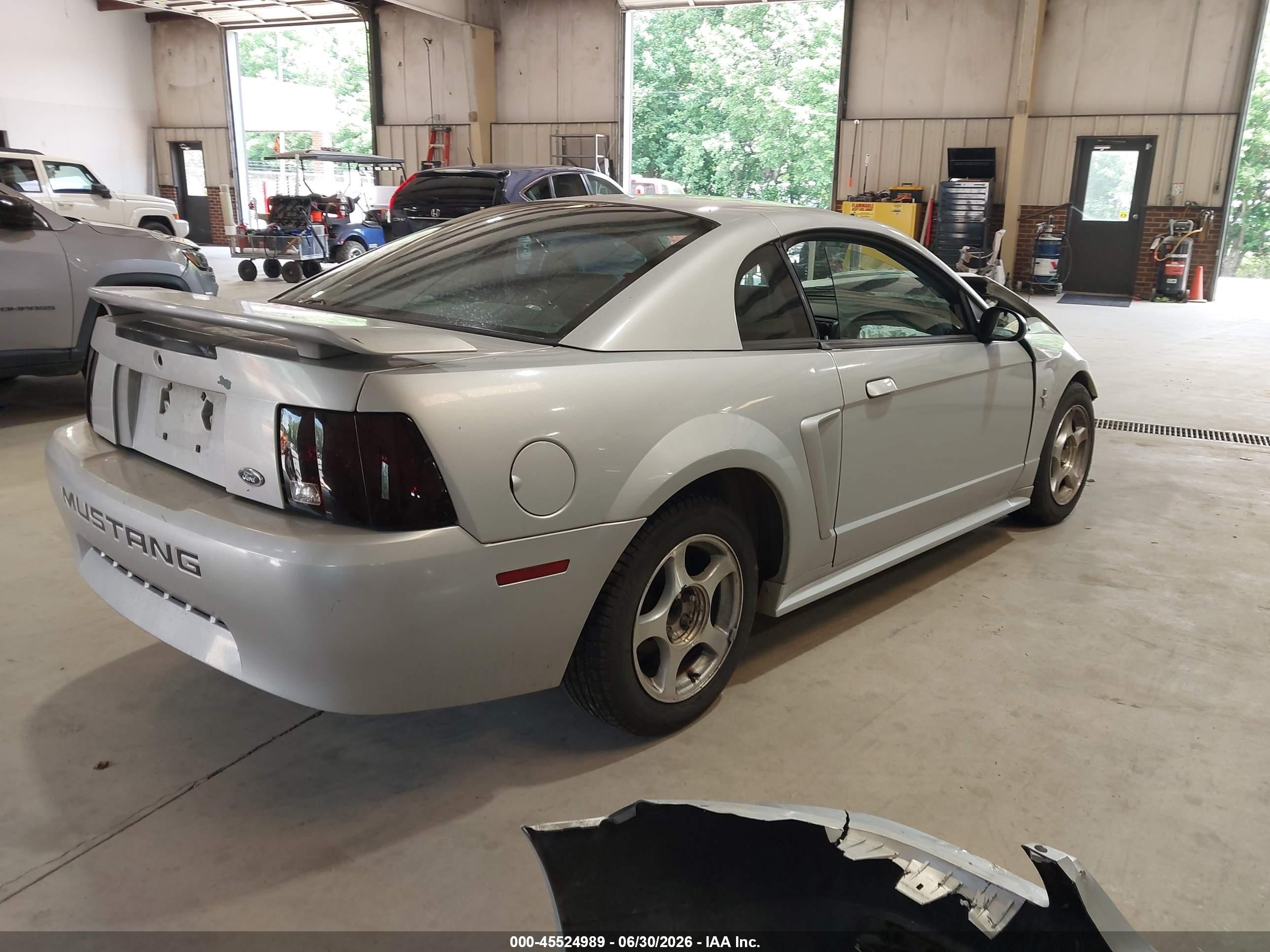 2002 Ford Mustang Deluxe/premium/standard Серебряный vin: 1FAFP40482F169849