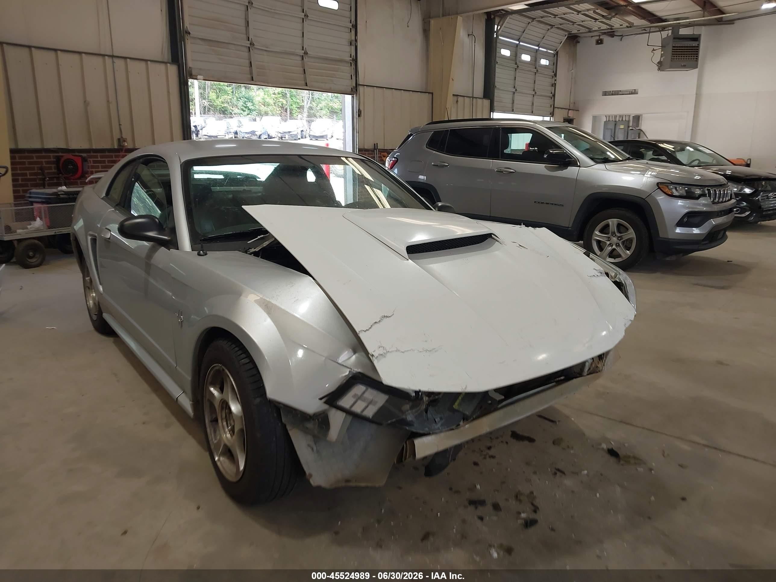2002 Ford Mustang Deluxe/premium/standard Серебряный vin: 1FAFP40482F169849