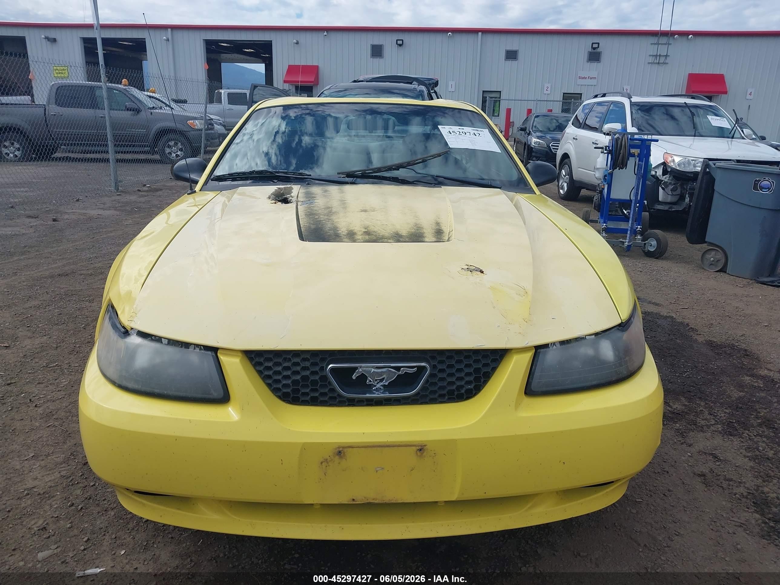 2003 Ford Mustang   Yellow vin: 1FAFP40483F324885