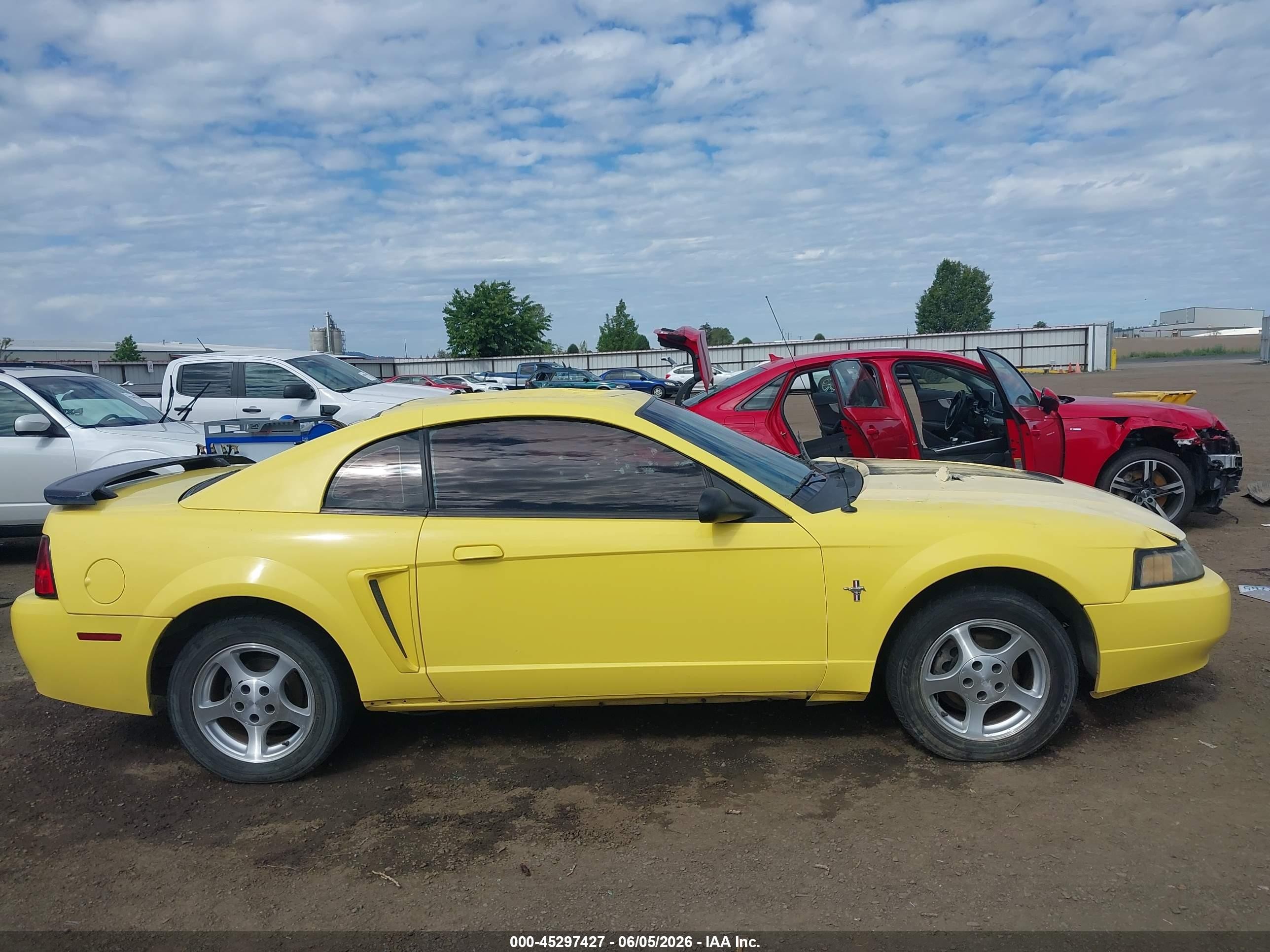 2003 Ford Mustang   Yellow vin: 1FAFP40483F324885