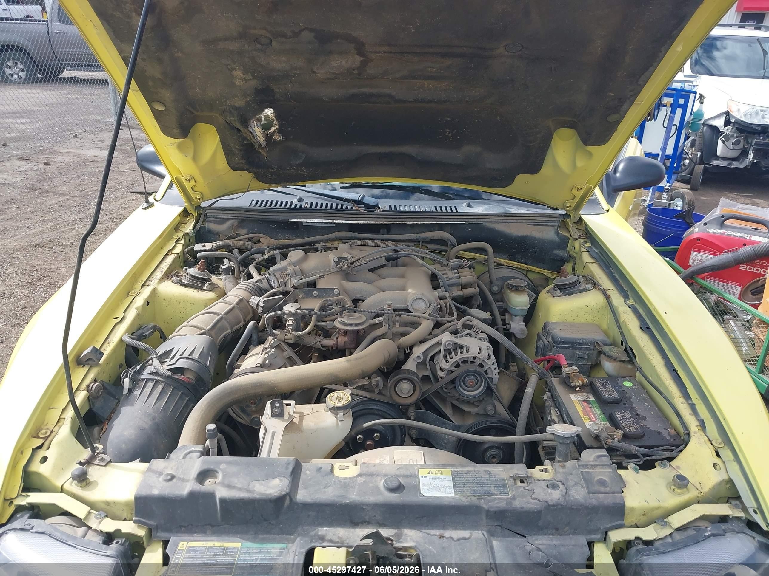 2003 Ford Mustang   Yellow vin: 1FAFP40483F324885
