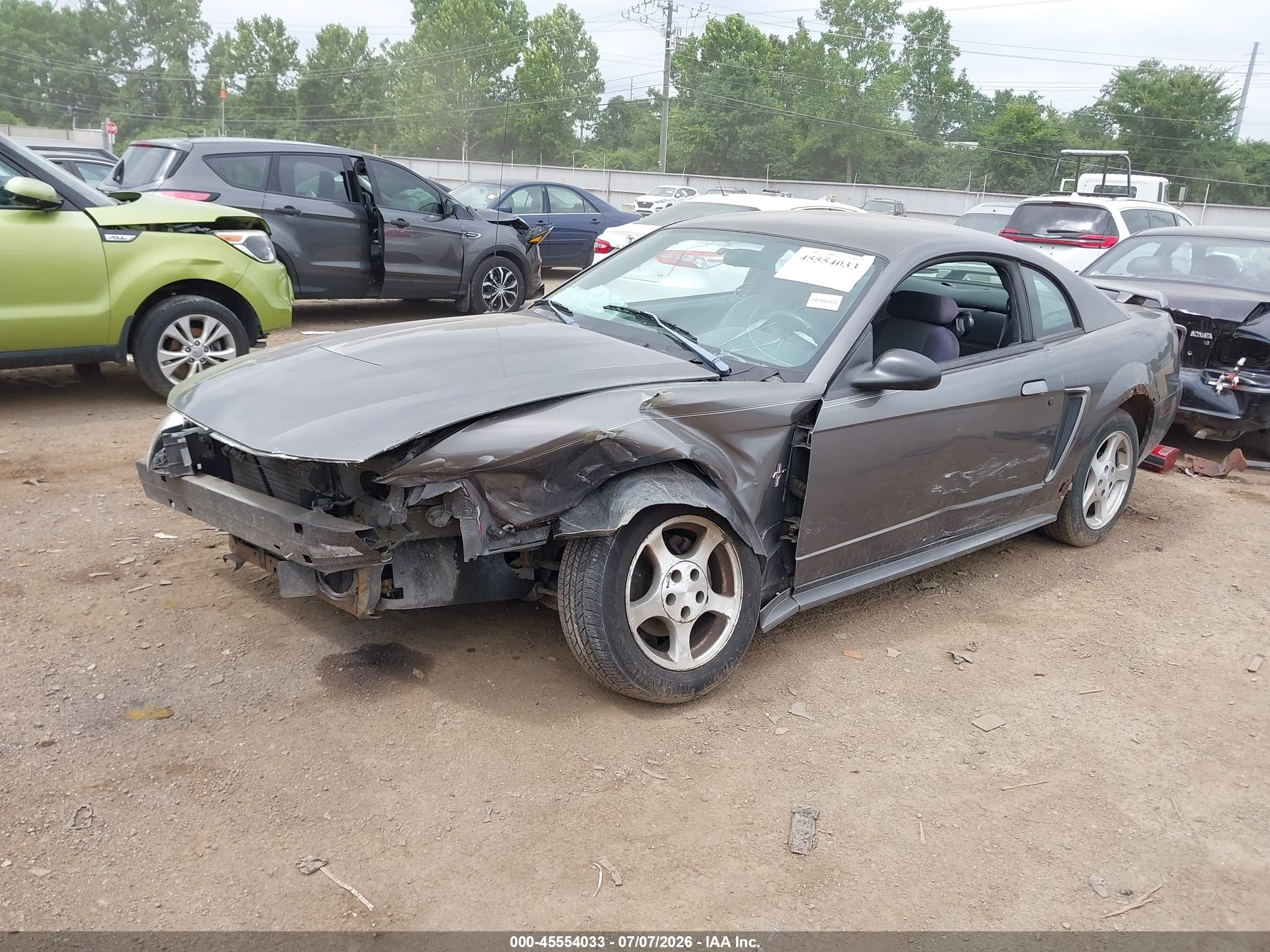 2003 Ford Mustang   Gray vin: 1FAFP40483F349415