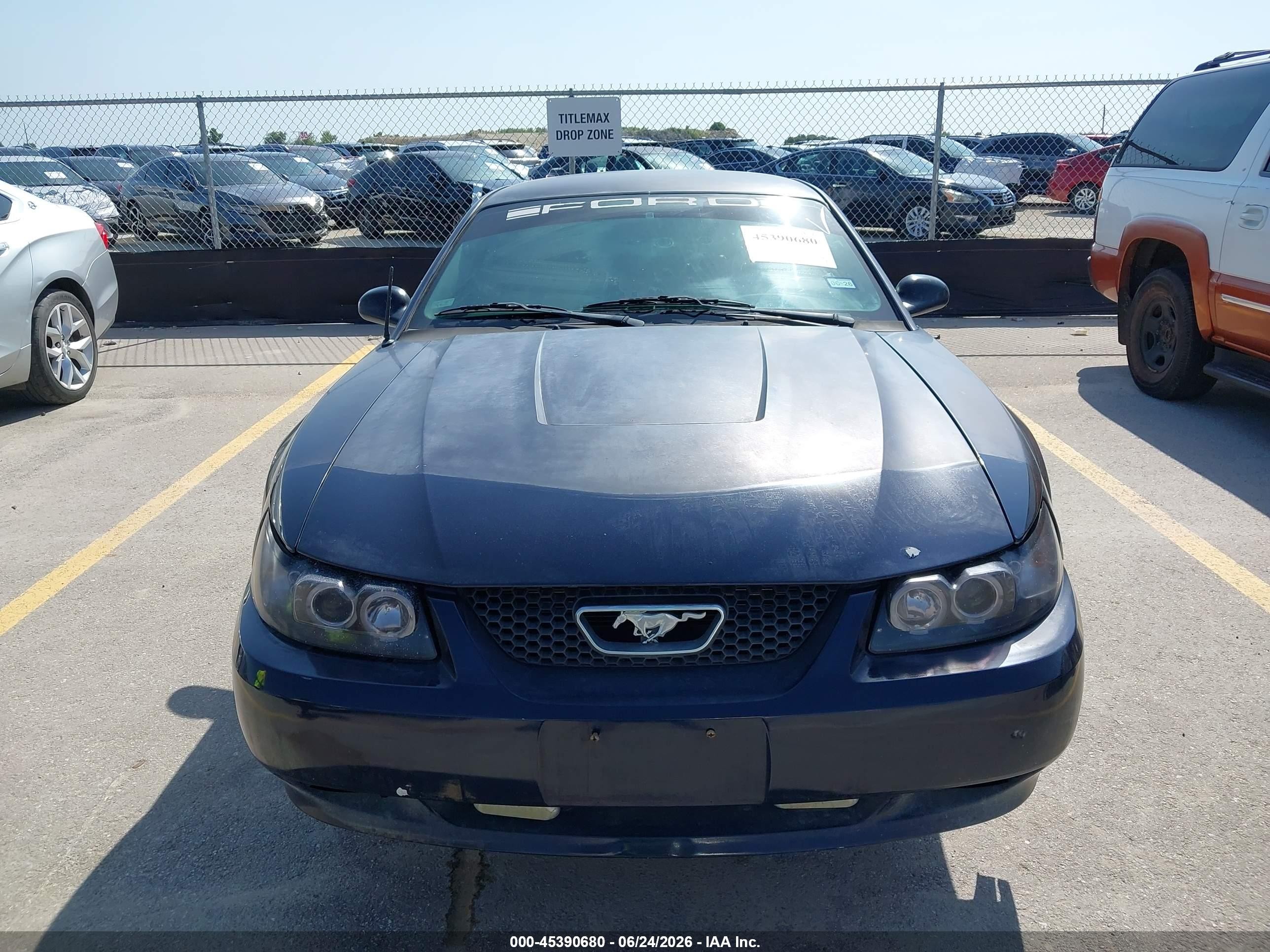 2003 Ford Mustang   Blue vin: 1FAFP40483F357174