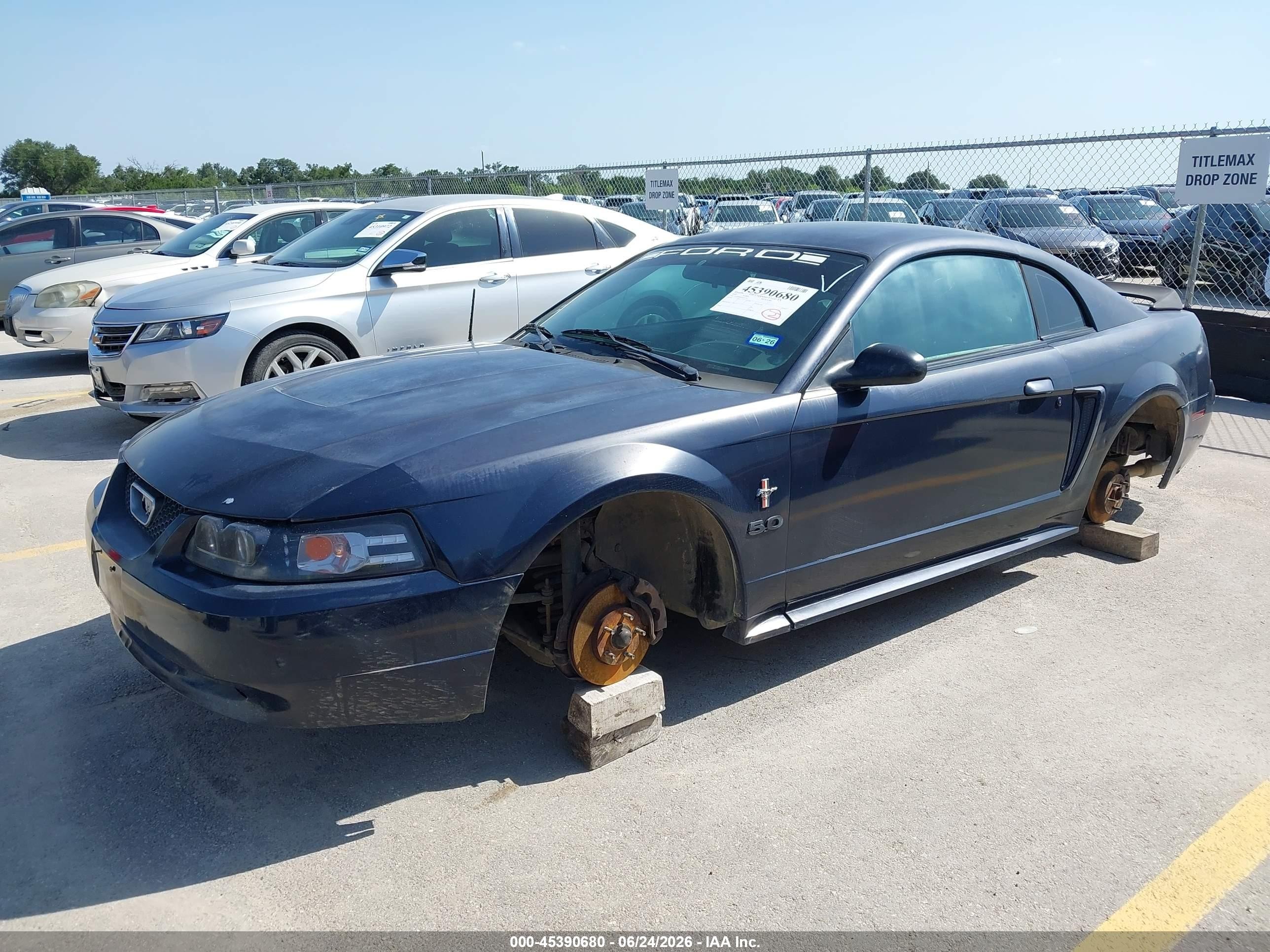2003 Ford Mustang   Blue vin: 1FAFP40483F357174