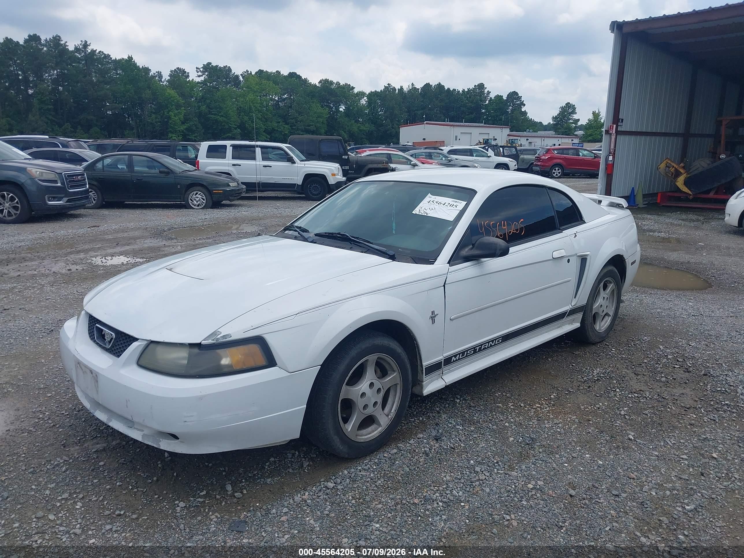 2003 Ford Mustang   White vin: 1FAFP40483F362469
