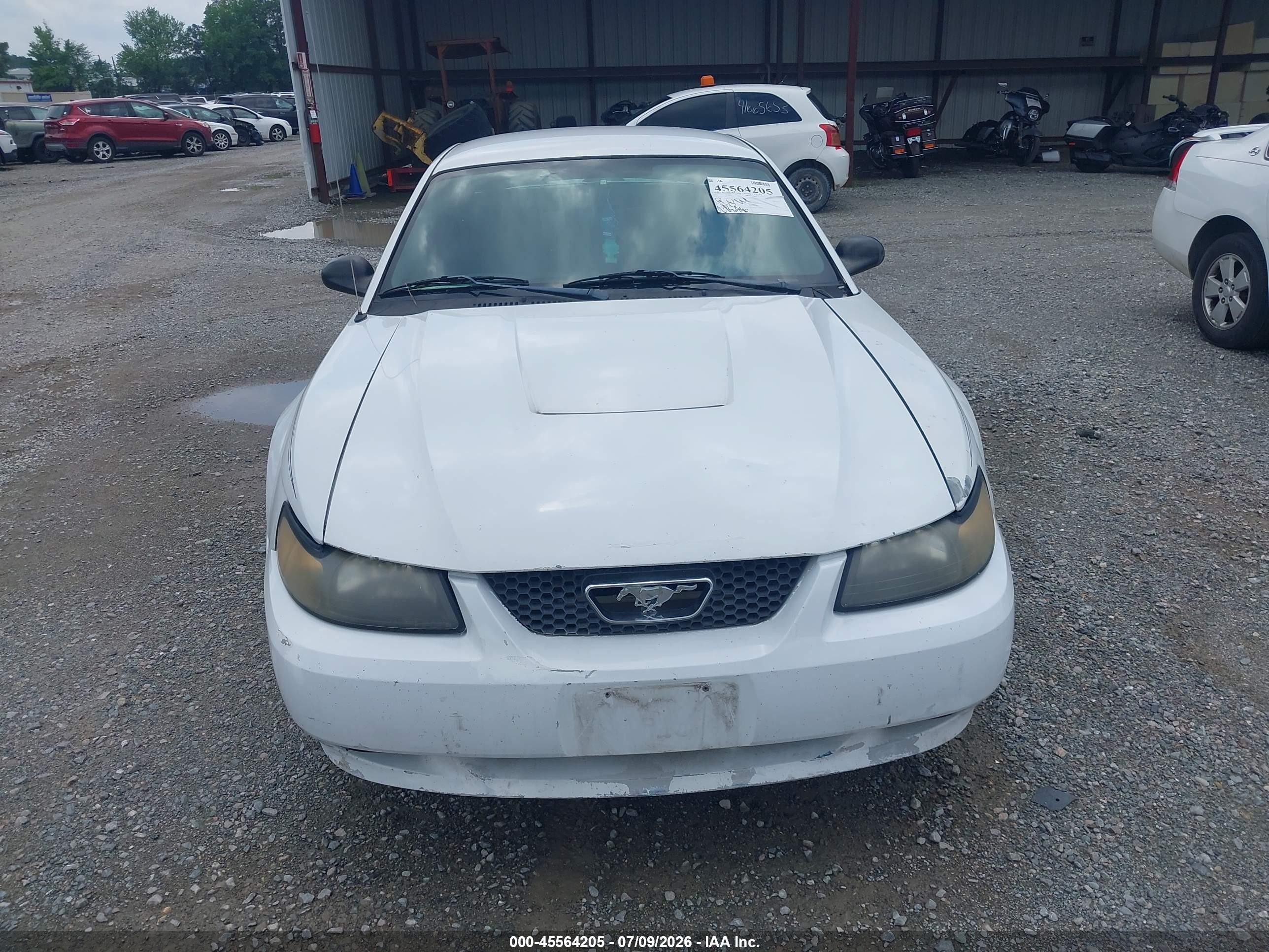 2003 Ford Mustang   White vin: 1FAFP40483F362469