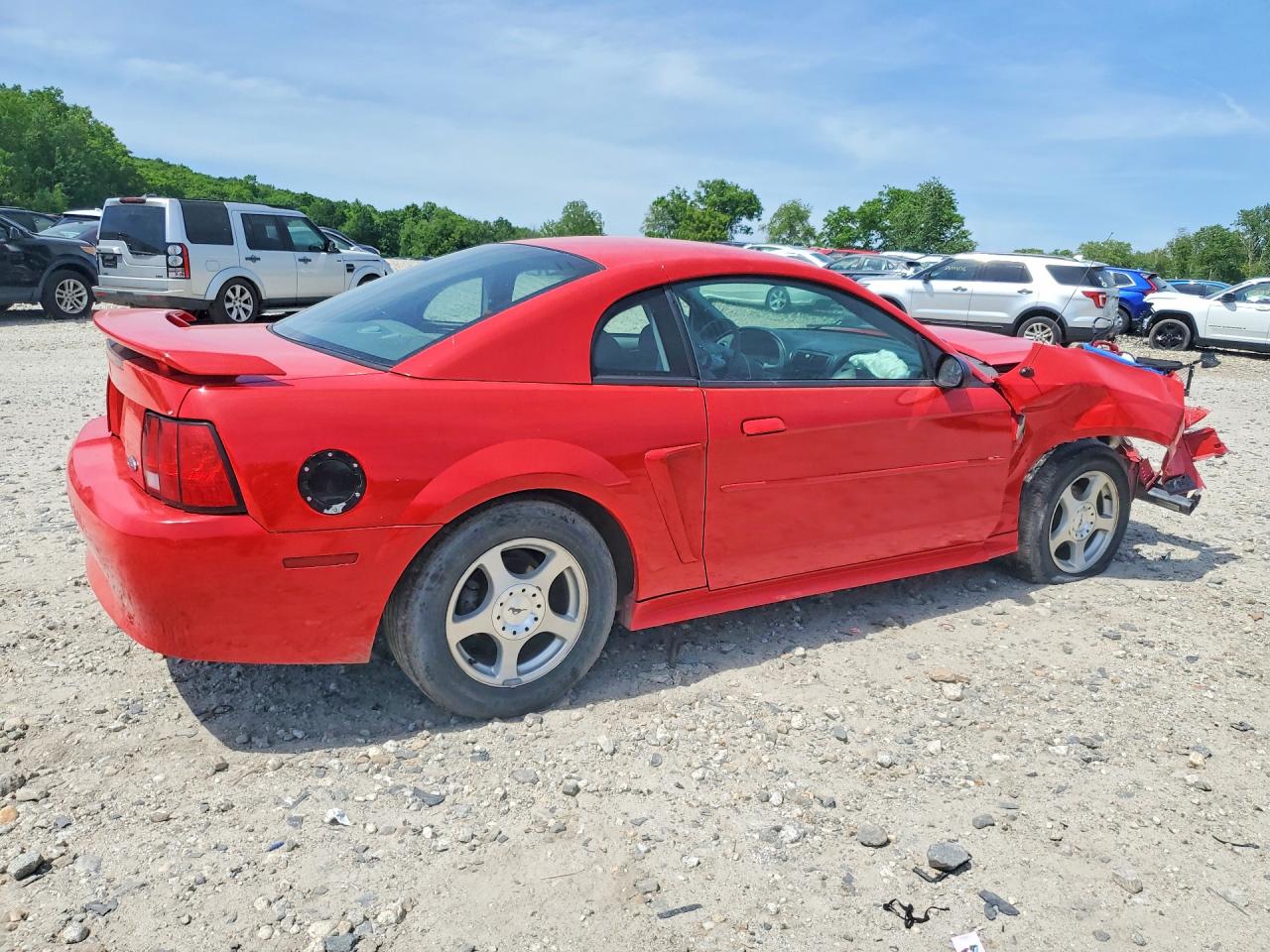 2003 Ford Mustang Red vin: 1FAFP40483F437798