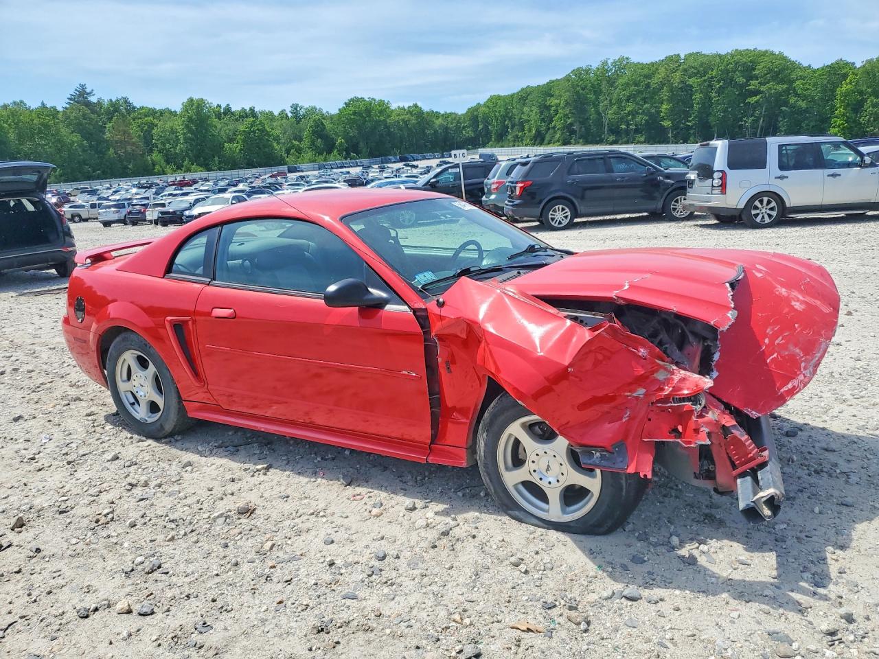 2003 Ford Mustang Red vin: 1FAFP40483F437798