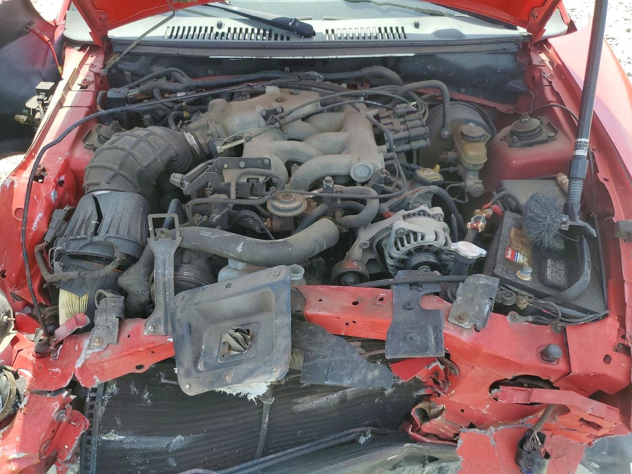 2003 Ford Mustang Red vin: 1FAFP40483F437798