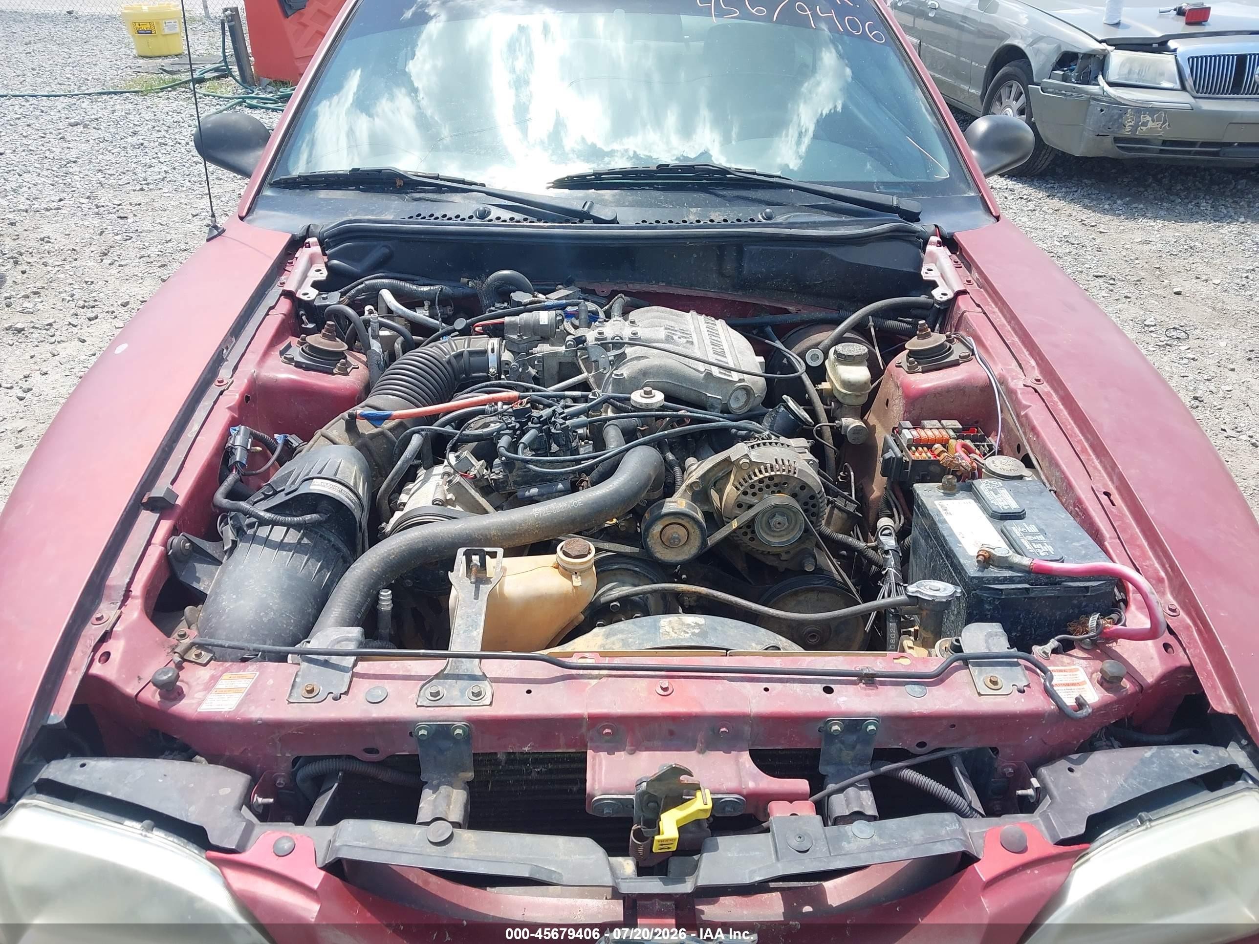 1998 Ford Mustang   Red vin: 1FAFP4048WF121127