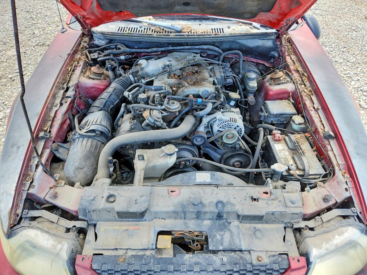 2000 Ford Mustang Red vin: 1FAFP4048YF104640