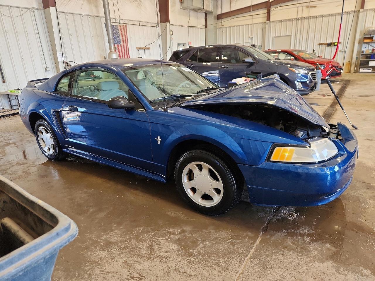 2000 Ford Mustang Blue vin: 1FAFP4048YF199569