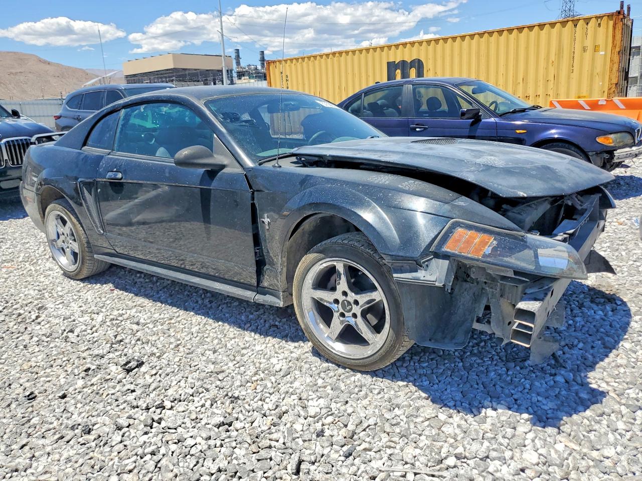 2002 Ford Mustang Black vin: 1FAFP40492F102449
