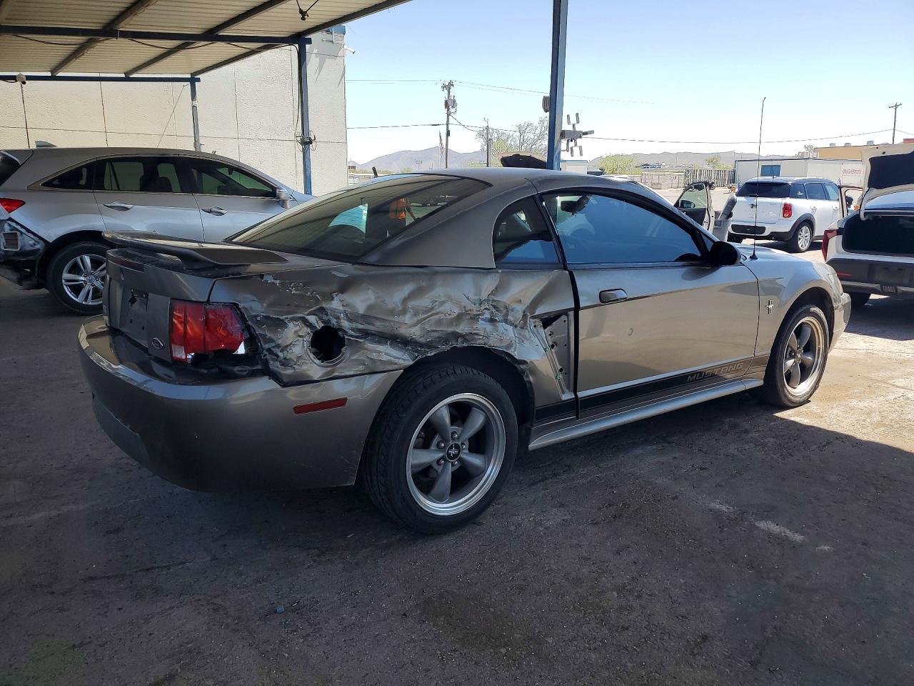 2002 Ford Mustang Gray vin: 1FAFP40492F125987
