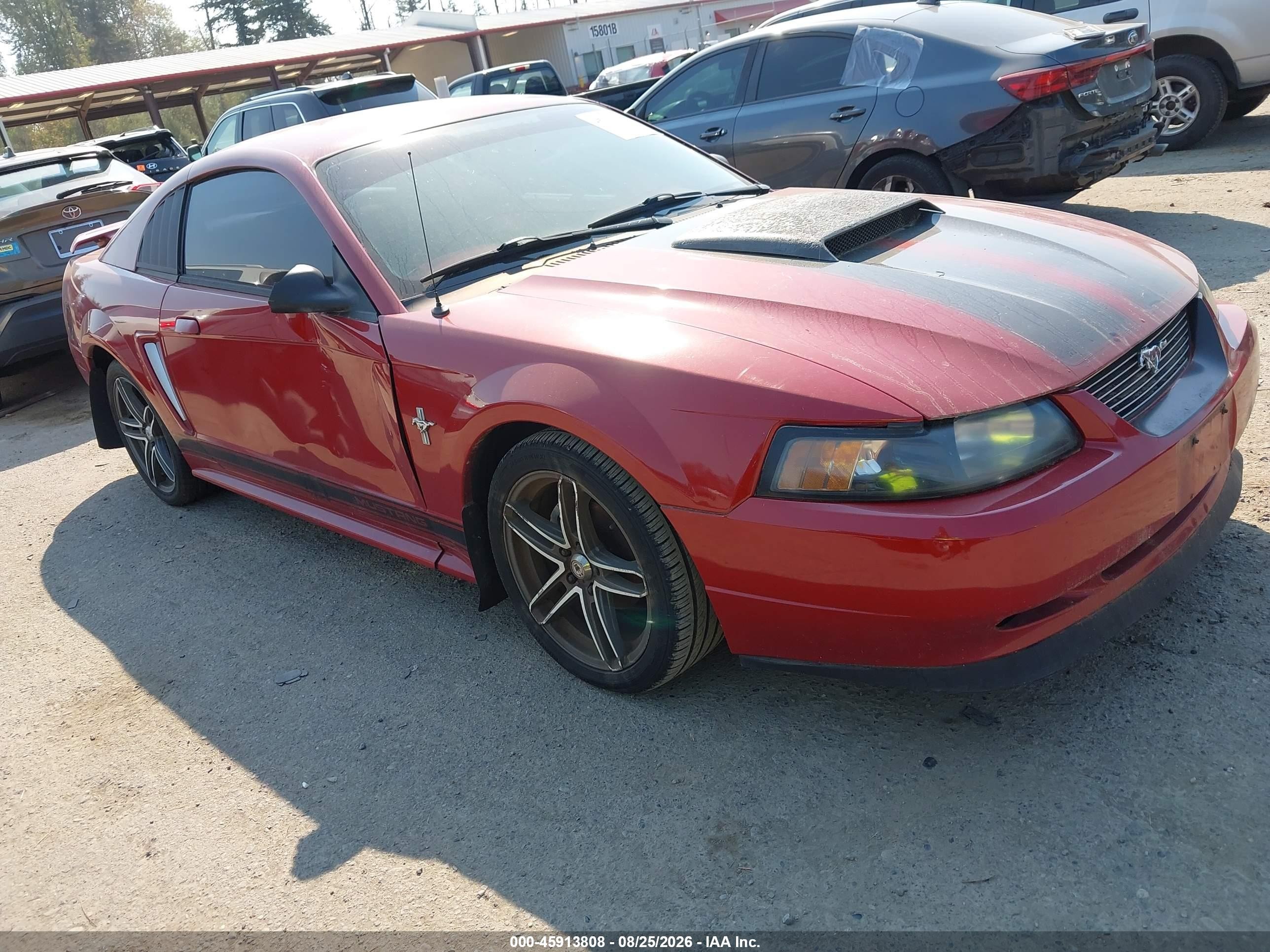 2002 Ford Mustang Deluxe/premium/standard Red vin: 1FAFP40492F135063