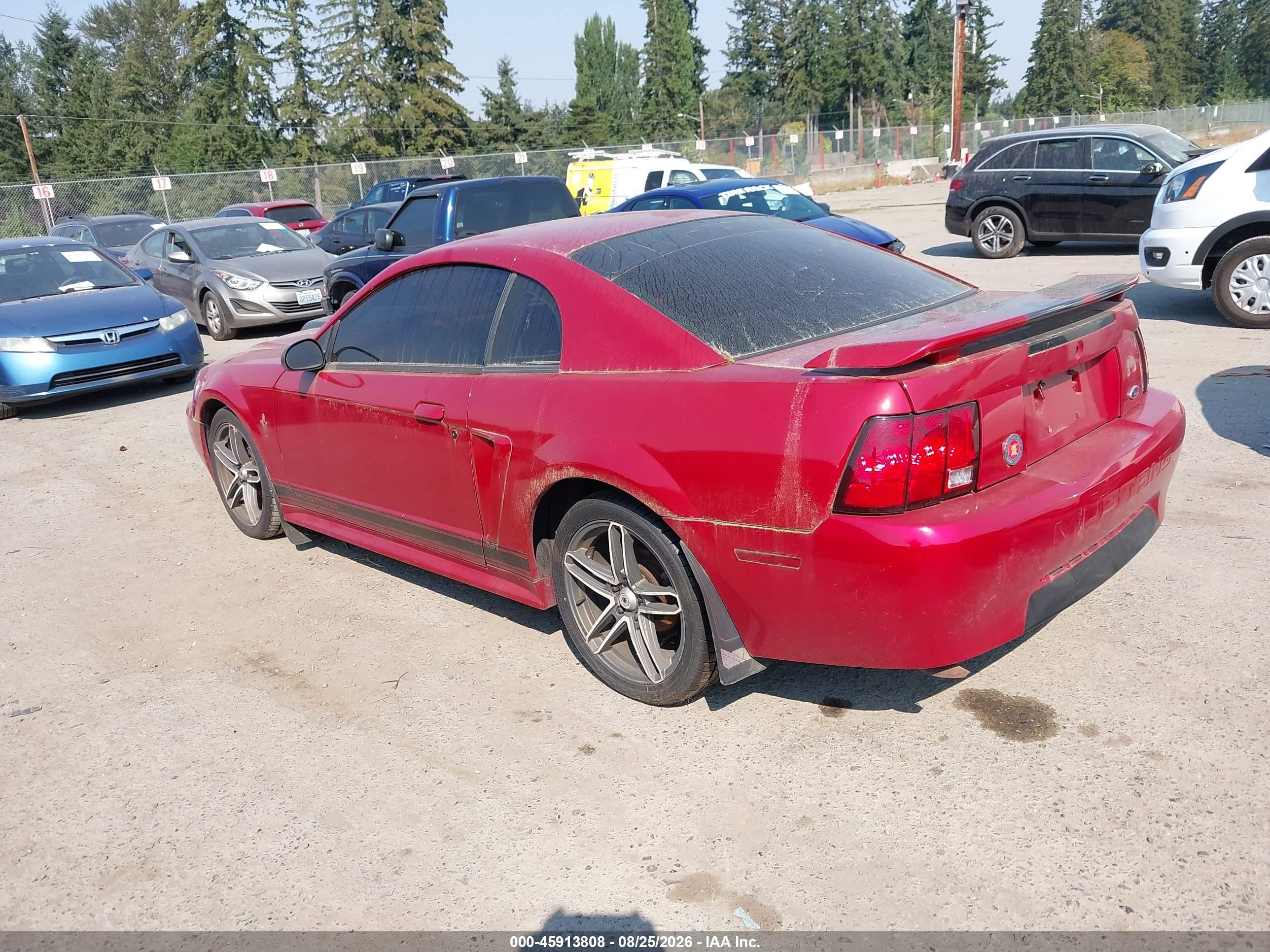 2002 Ford Mustang Deluxe/premium/standard Red vin: 1FAFP40492F135063